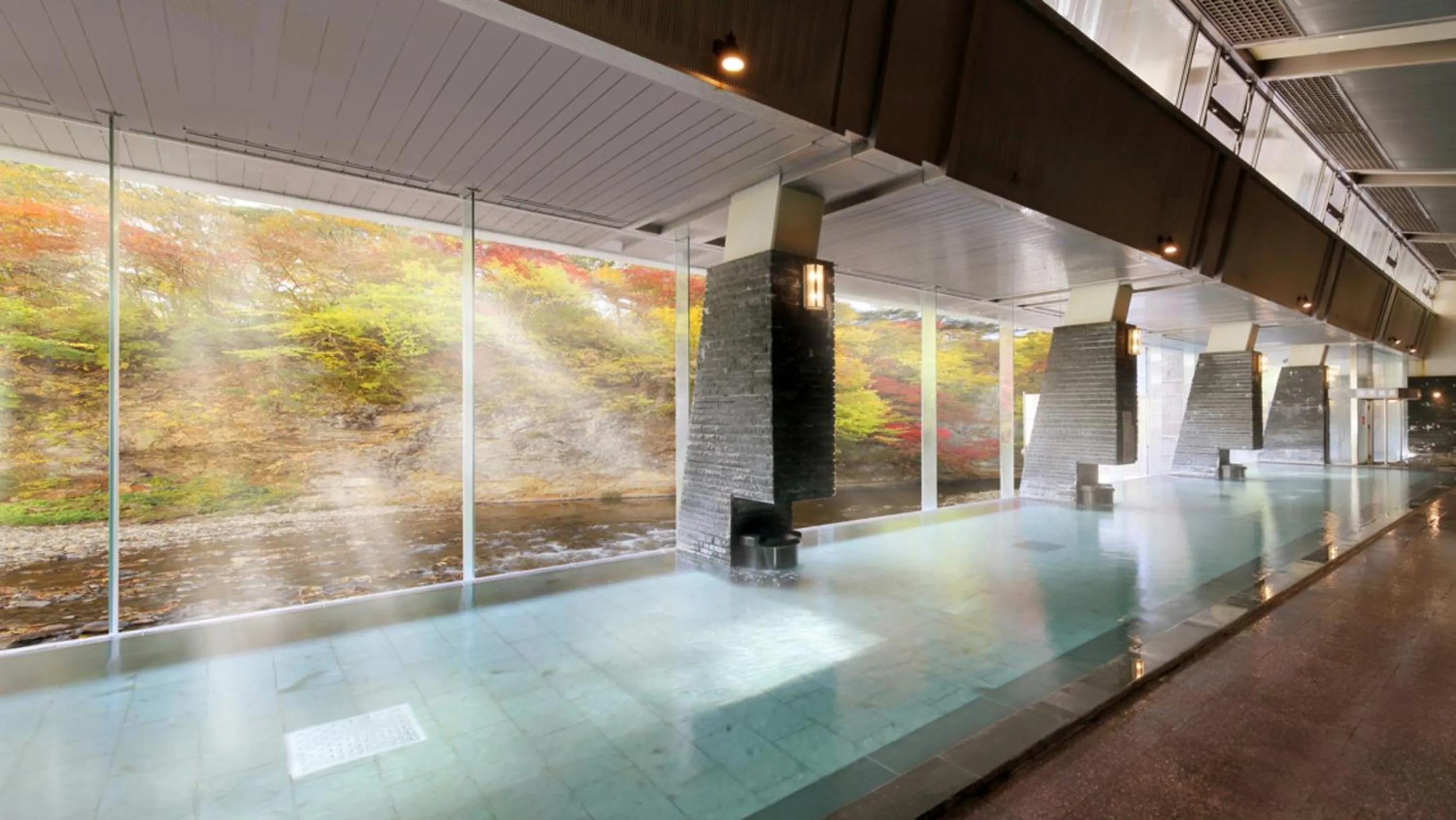 Hot Spring Bath in Hotel Shidotaira