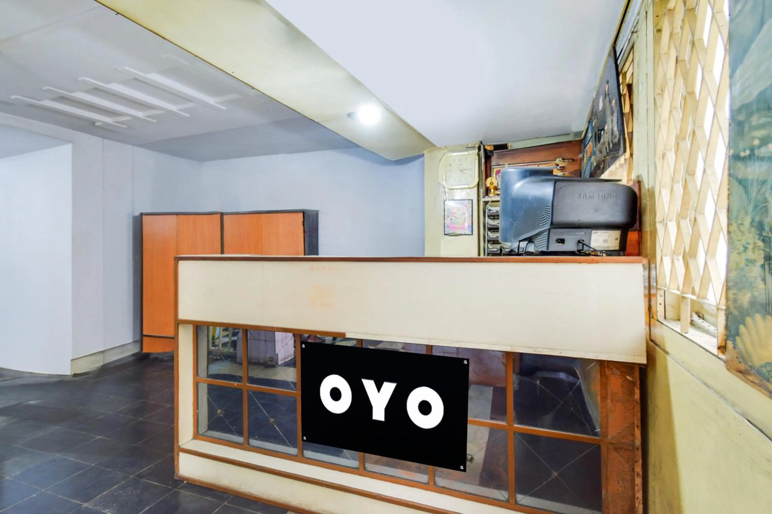 Lobby or reception in Hotel O New Sri Sai Amaravati Lodge