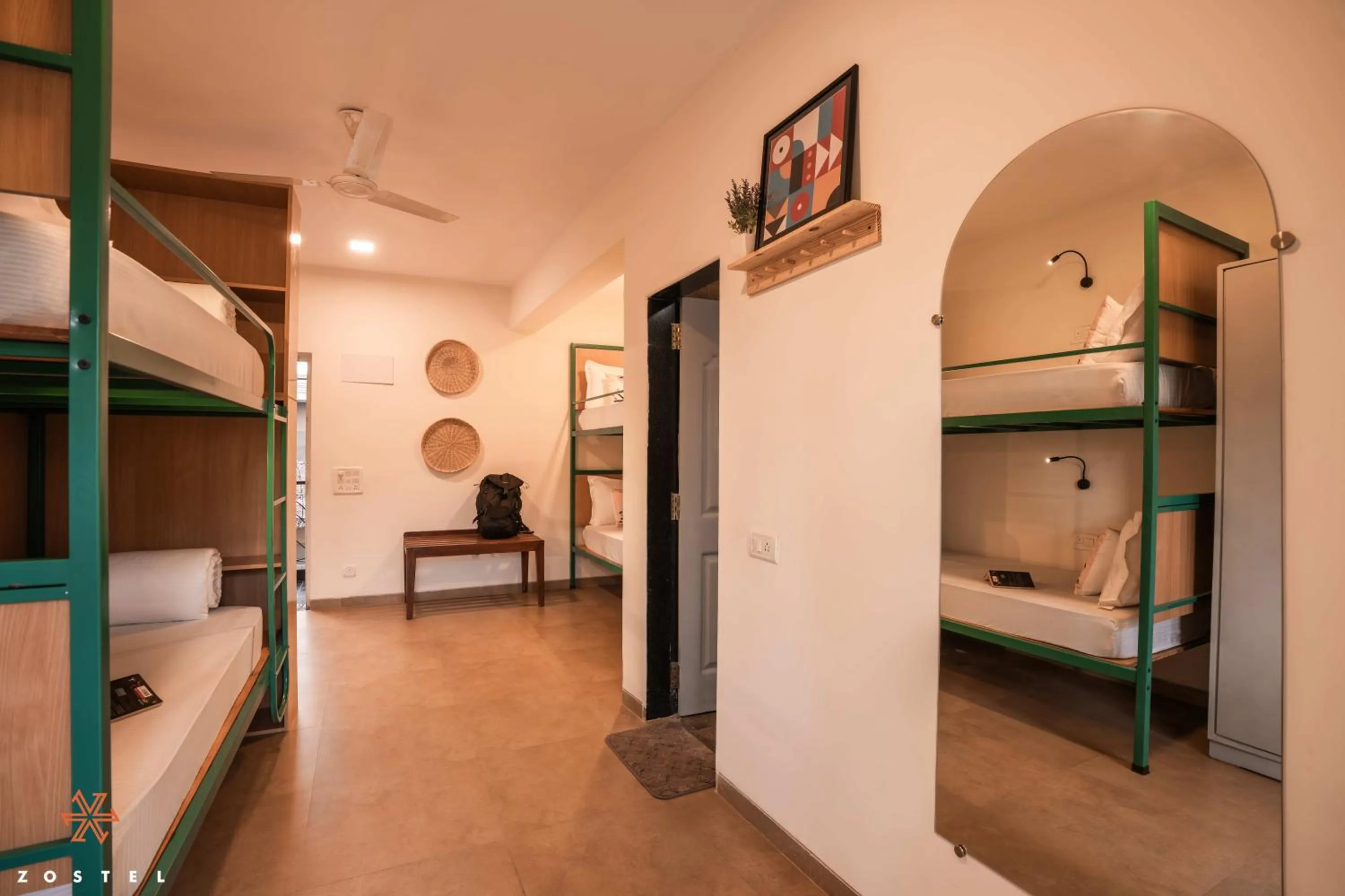 Bed in Zostel Goa, Anjuna