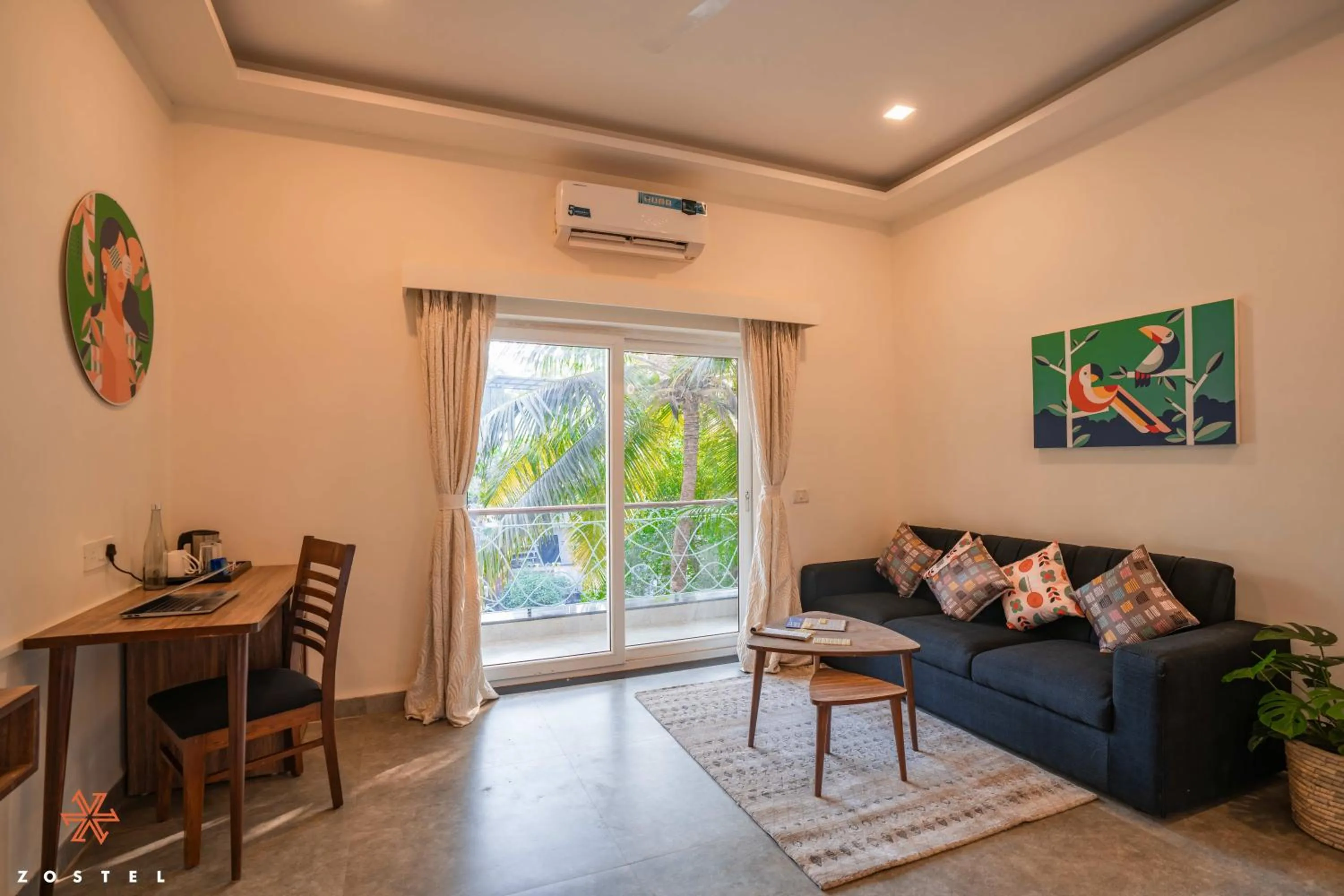 Seating area in Zostel Goa, Anjuna