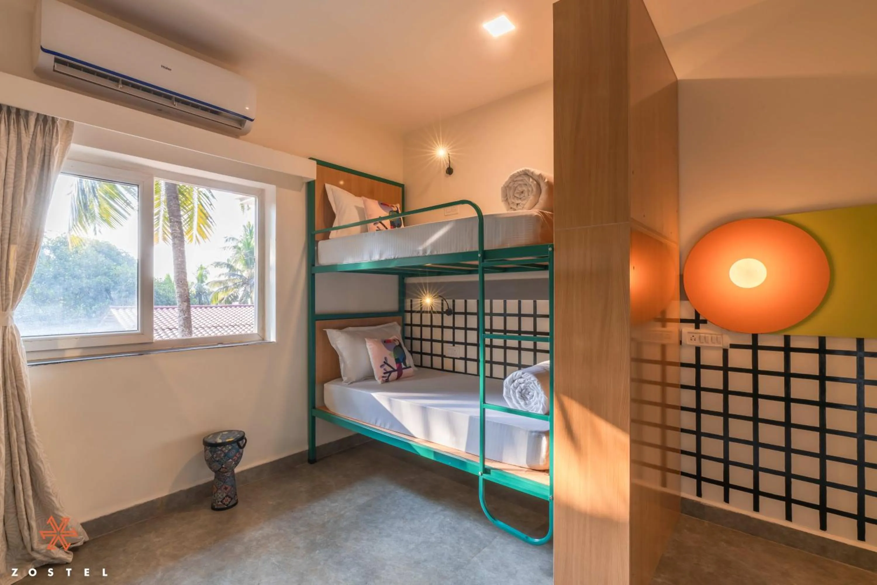 Bed in Zostel Goa, Anjuna