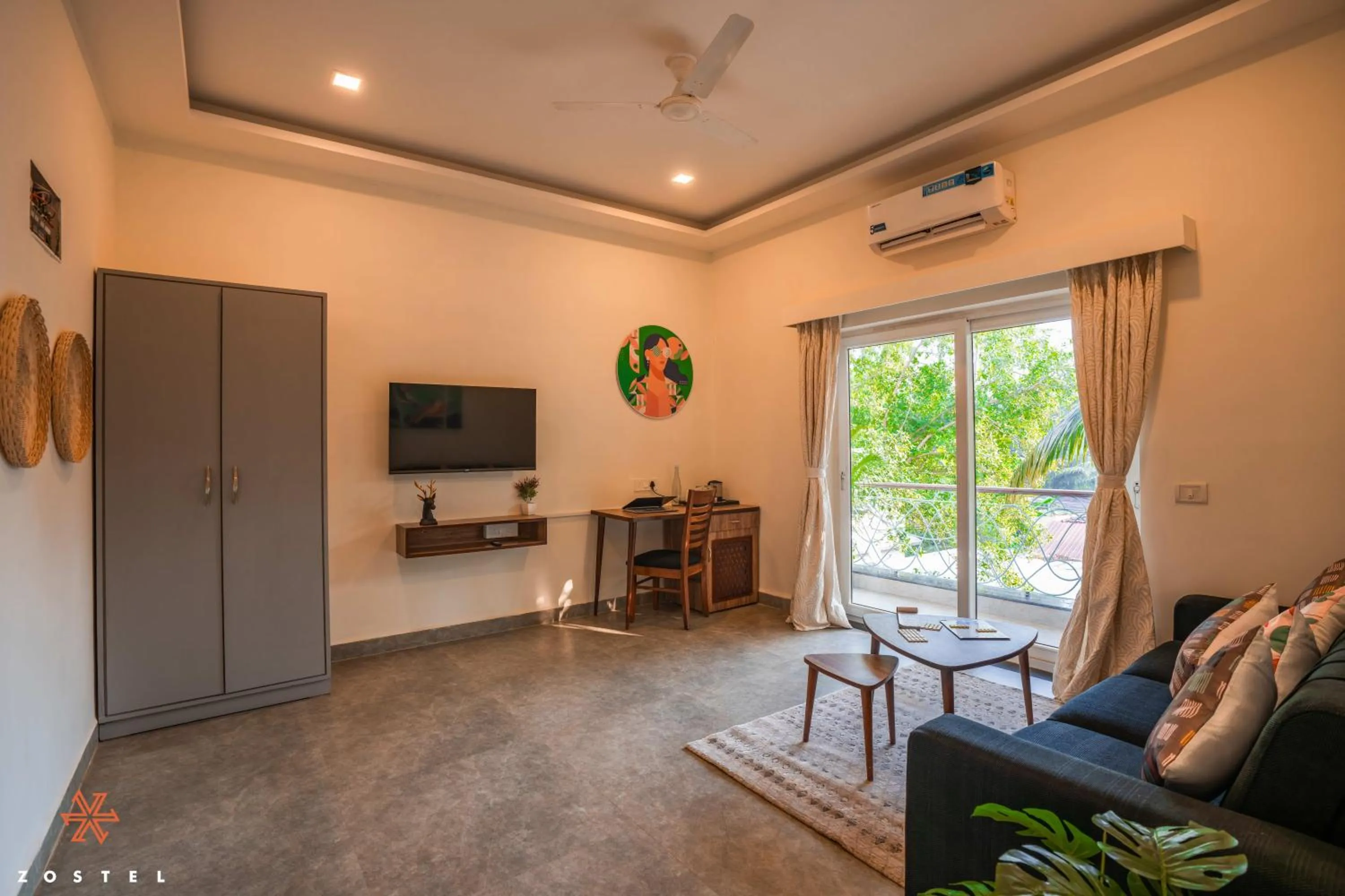 Living room in Zostel Goa, Anjuna