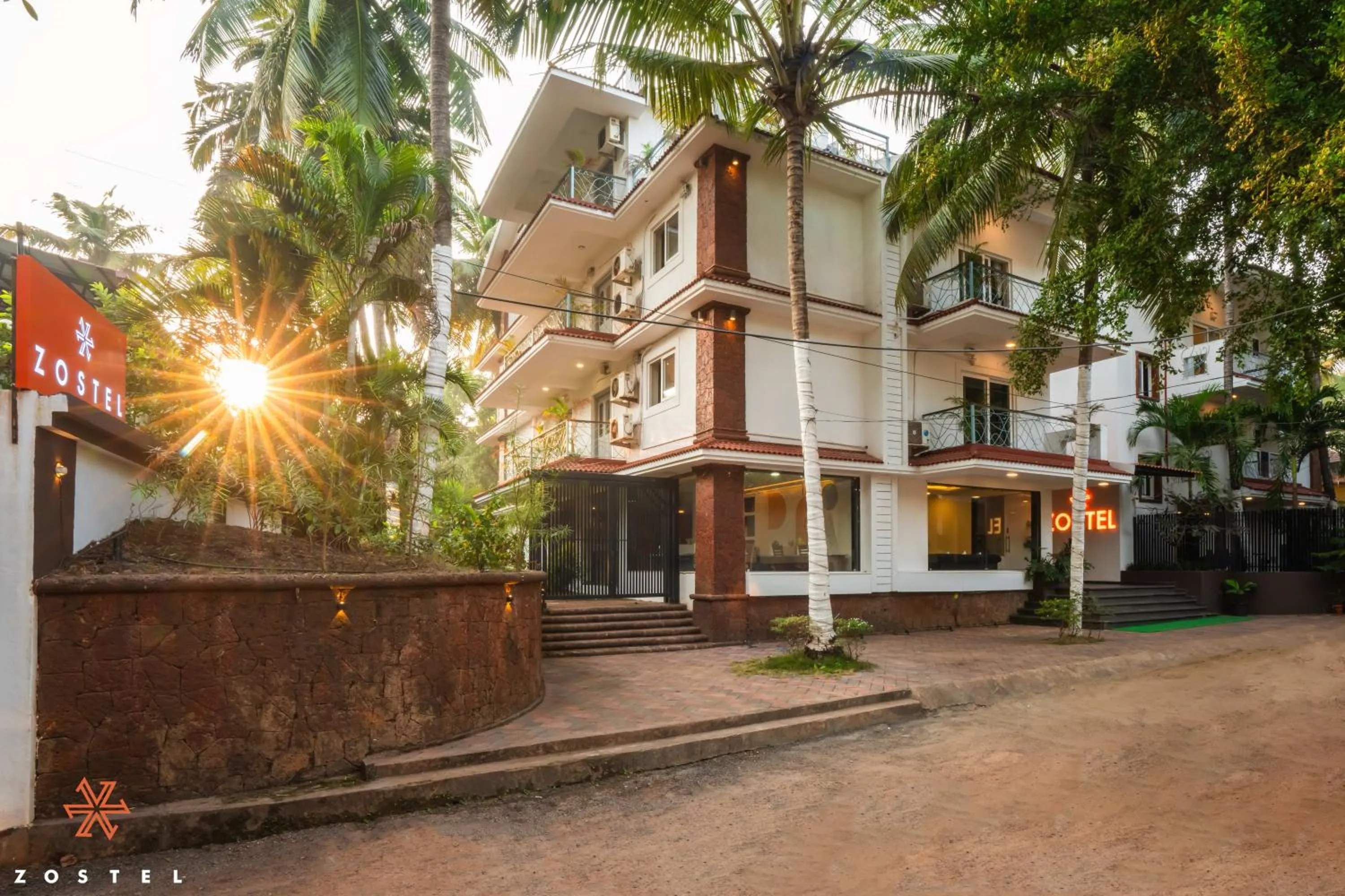 Property building in Zostel Goa, Anjuna