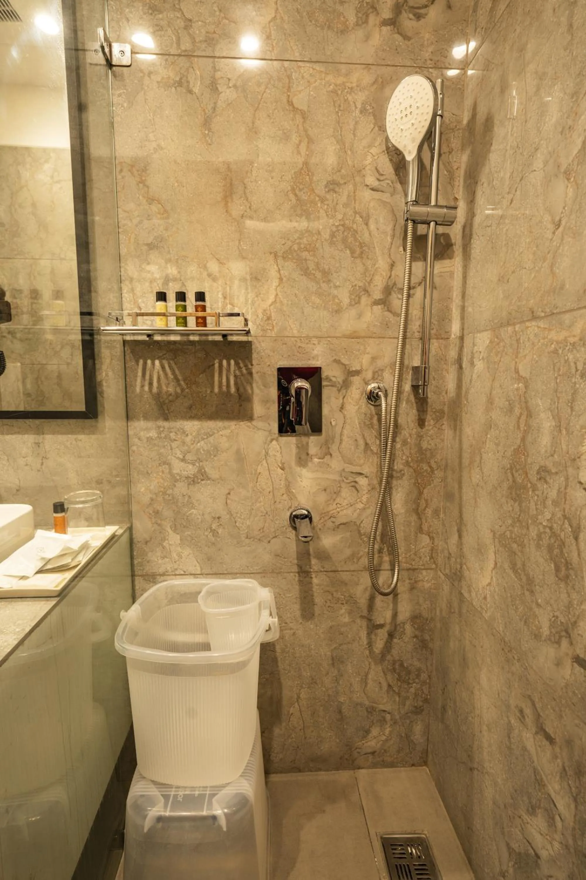 Shower in Triptam Vrindavan