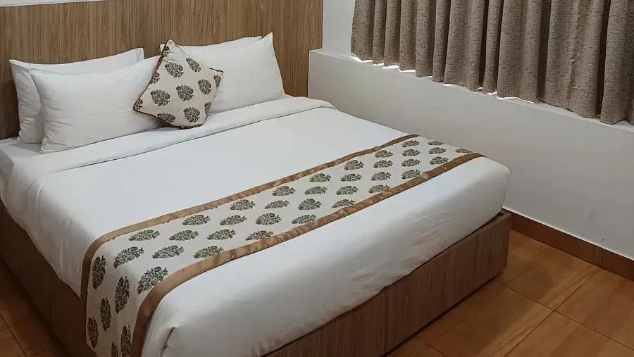 Bedroom, Bed in Triptam Vrindavan