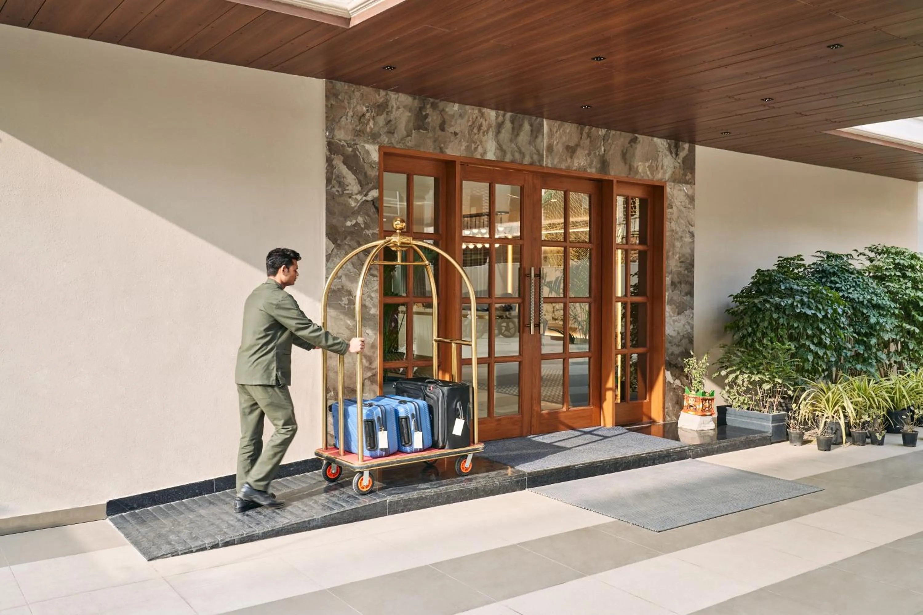 Facade/entrance in Triptam Vrindavan