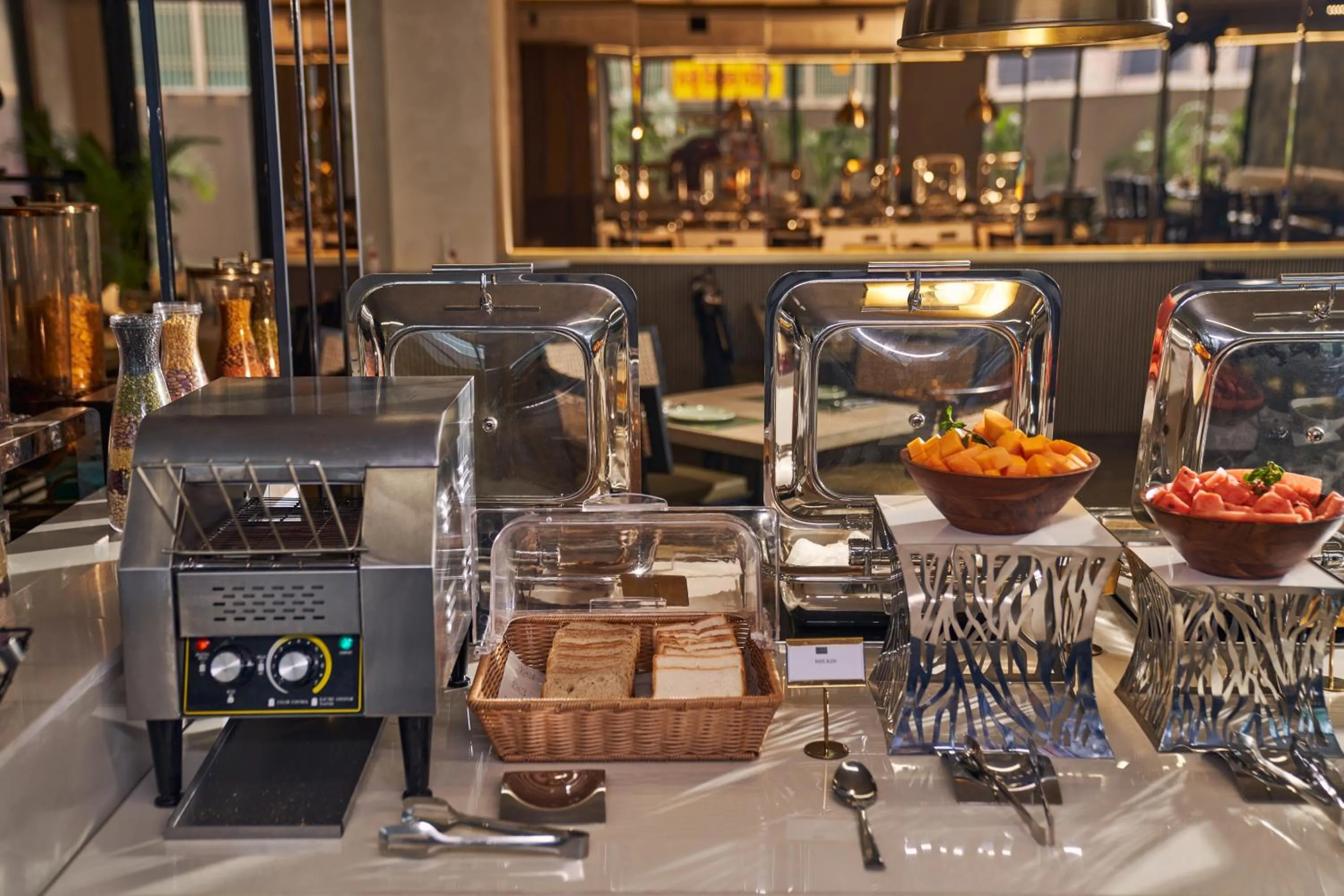 Buffet breakfast in Triptam Vrindavan