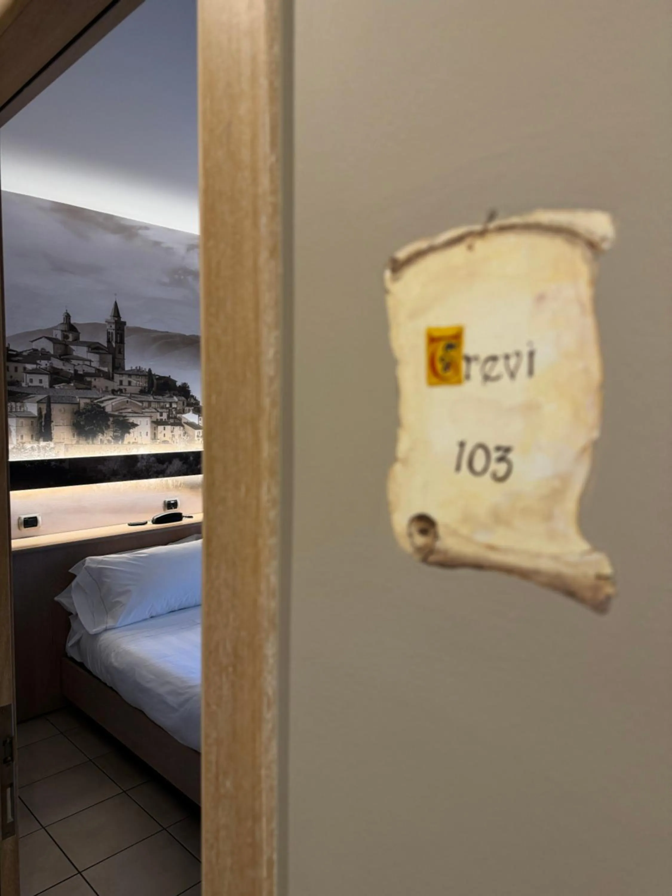 Decorative detail, Bed in Hotel Cladan