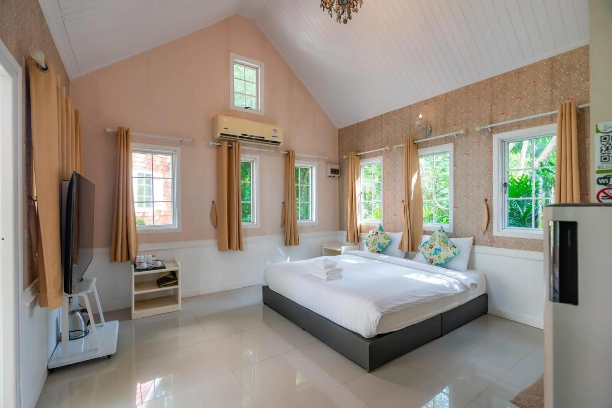 Bed in Puprai Tarnnarm Resort