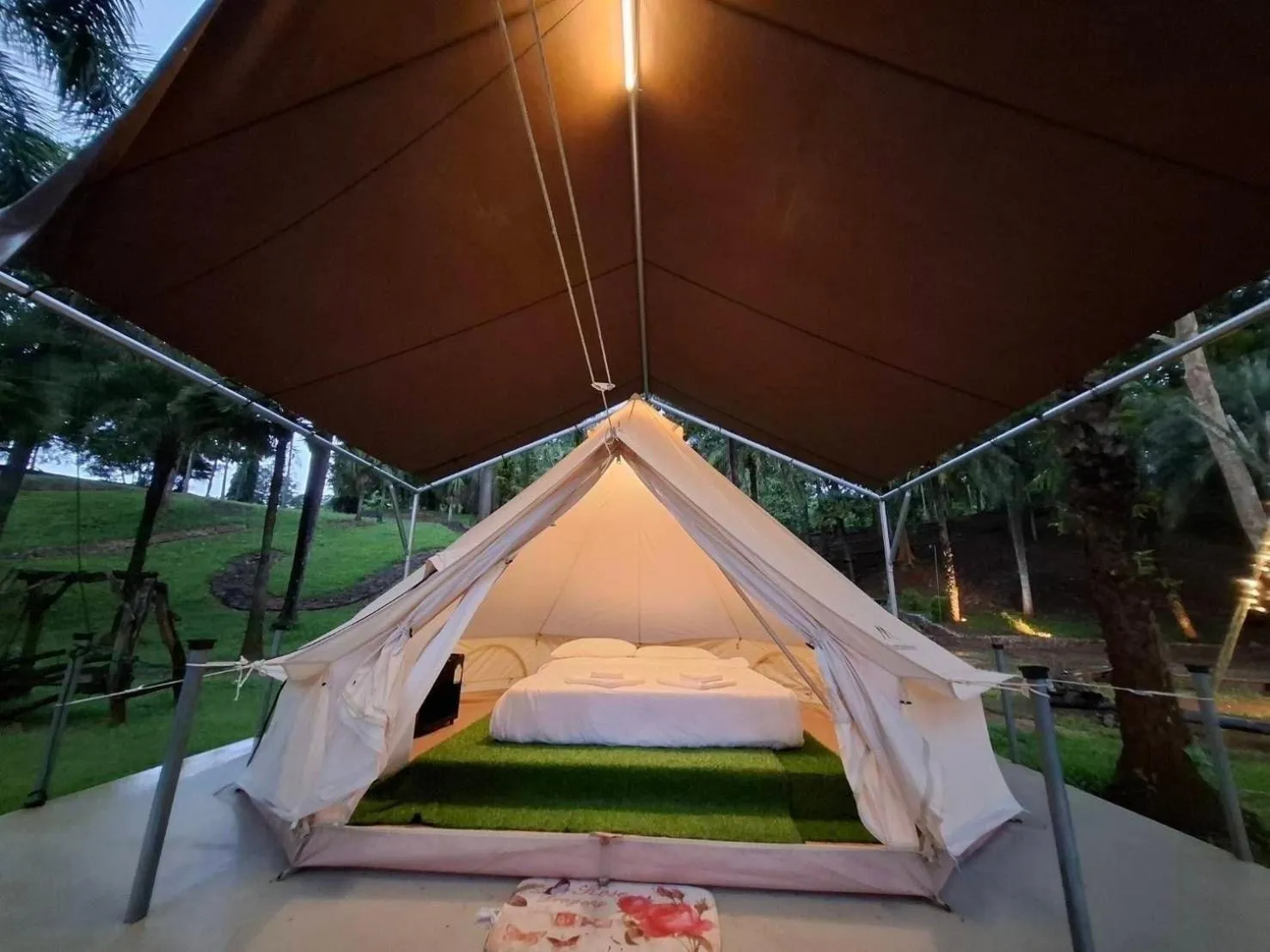 Bed in Puprai Tarnnarm Resort