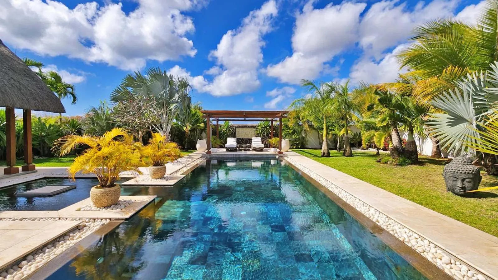 Pool view in Clos du Littoral by Fine & Country