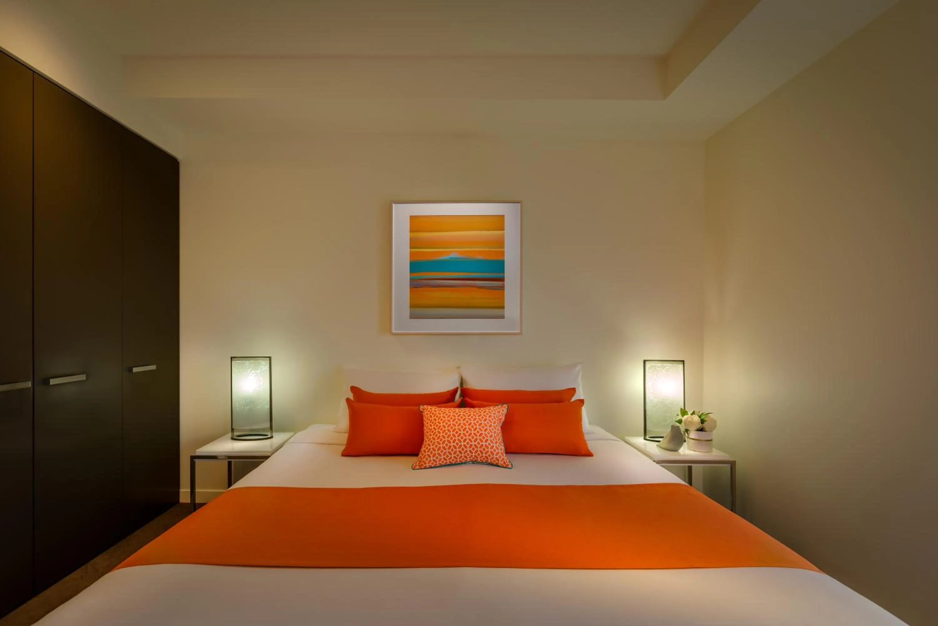 Bedroom, Bed in Adele Apartment Hotel East Melbourne