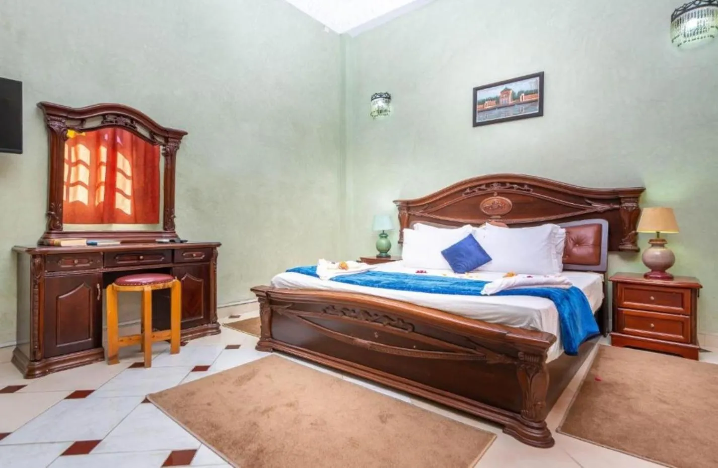 Bed in Riad Qodwa