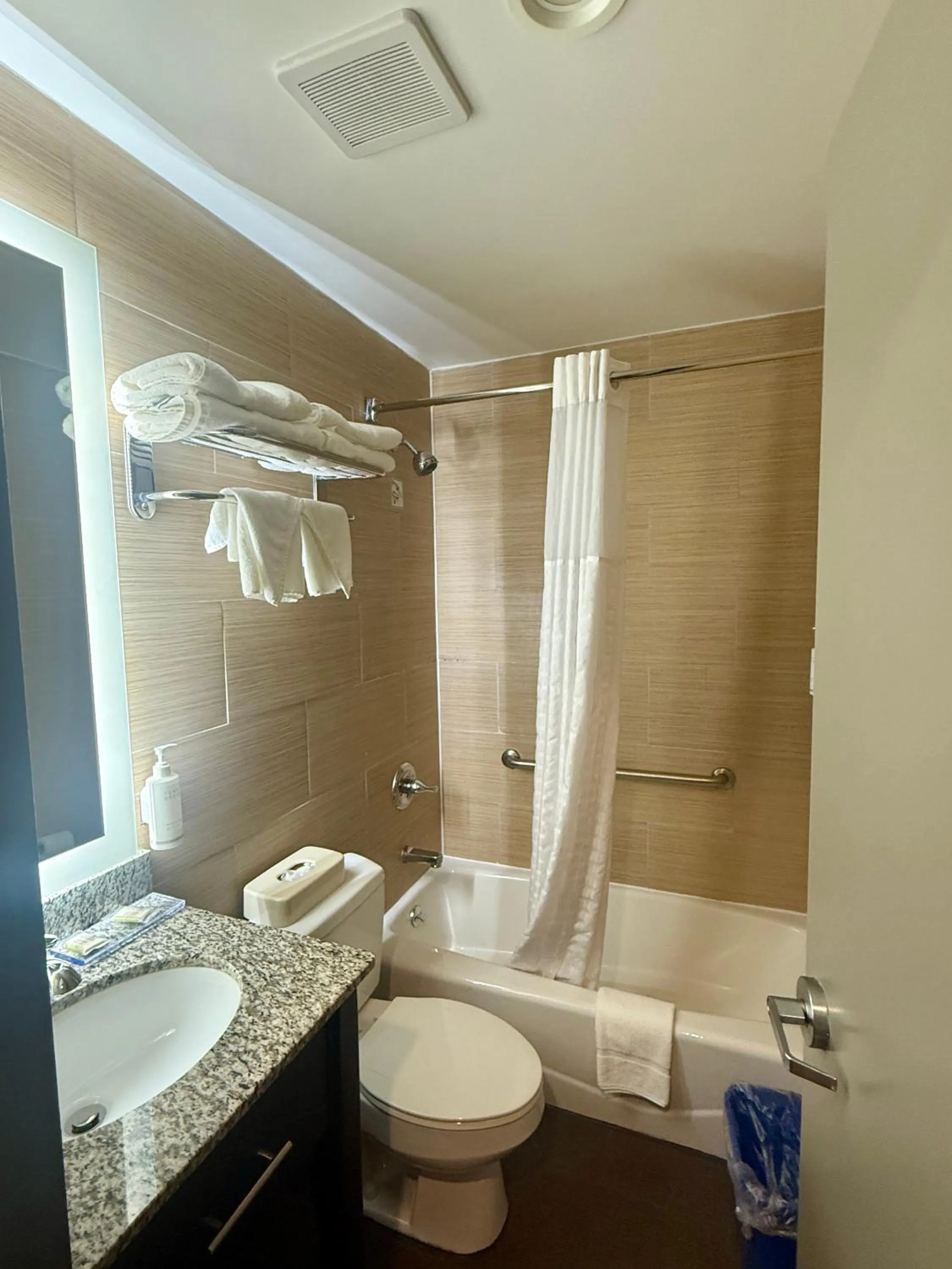 Shower in Days Inn by Wyndham Brooklyn Borough Park