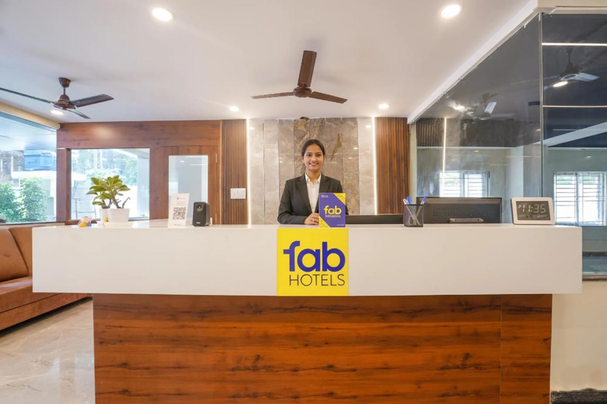 Lobby or reception in FabHotel Air Live - Nr Ameerpet metro station
