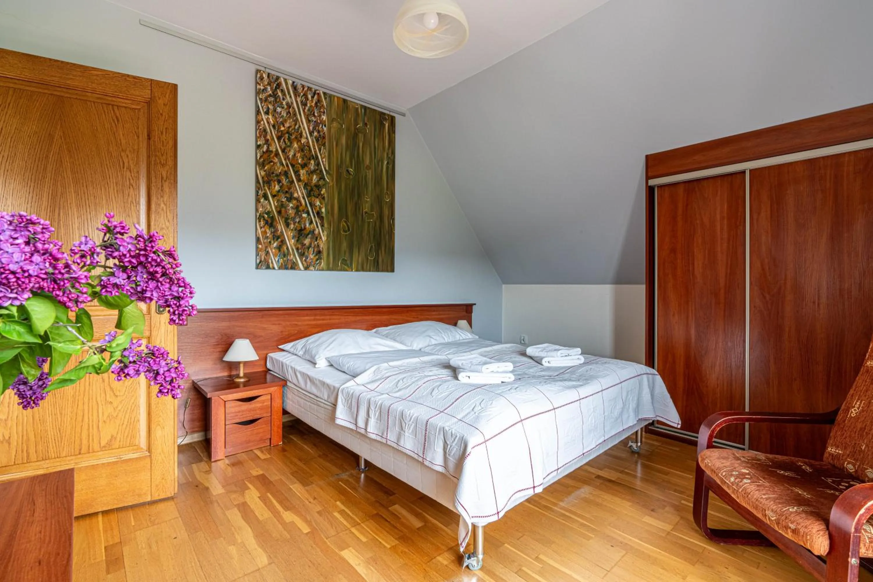 Bed in Willa Serafin-basen, sauny i jacuzzi w Willa Baciarka dodatkowo płatne