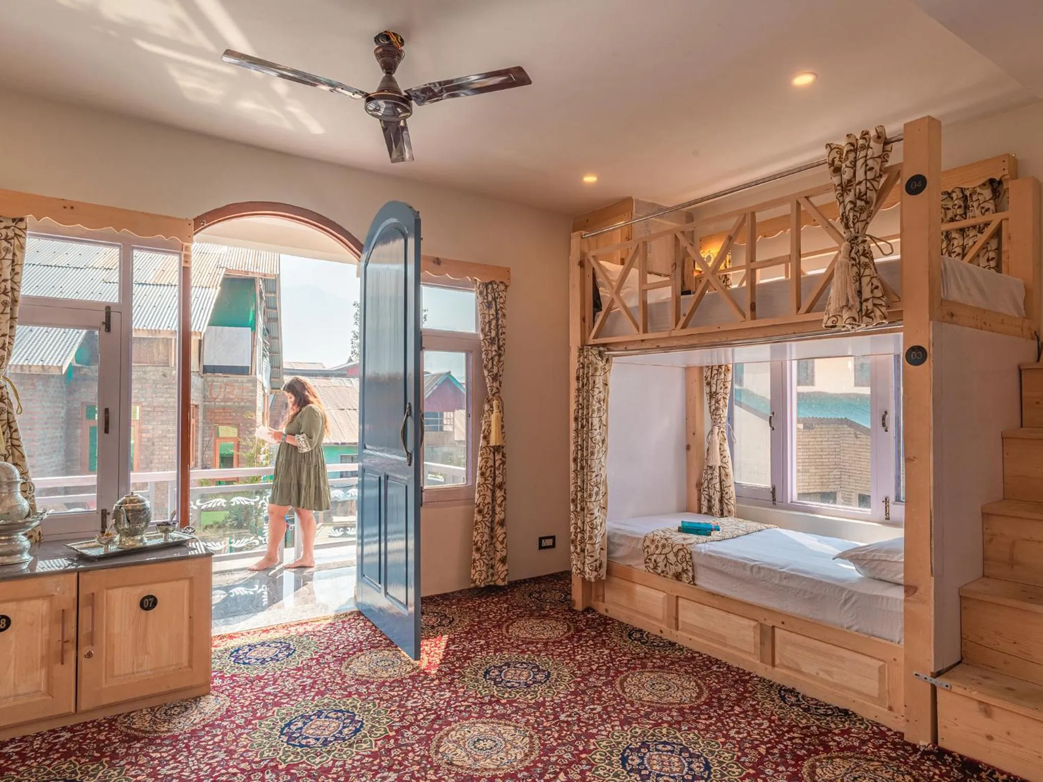 Balcony/Terrace, Bed in Moustache Srinagar