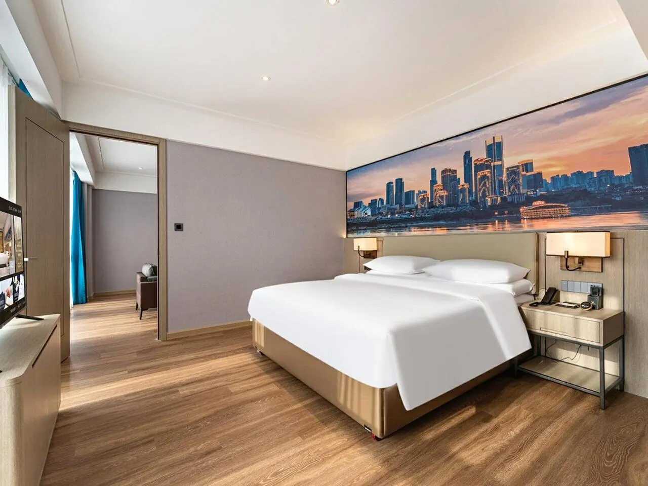 Bed in Vienna International Hotel Chongqing Jiangbeizui Financial Center