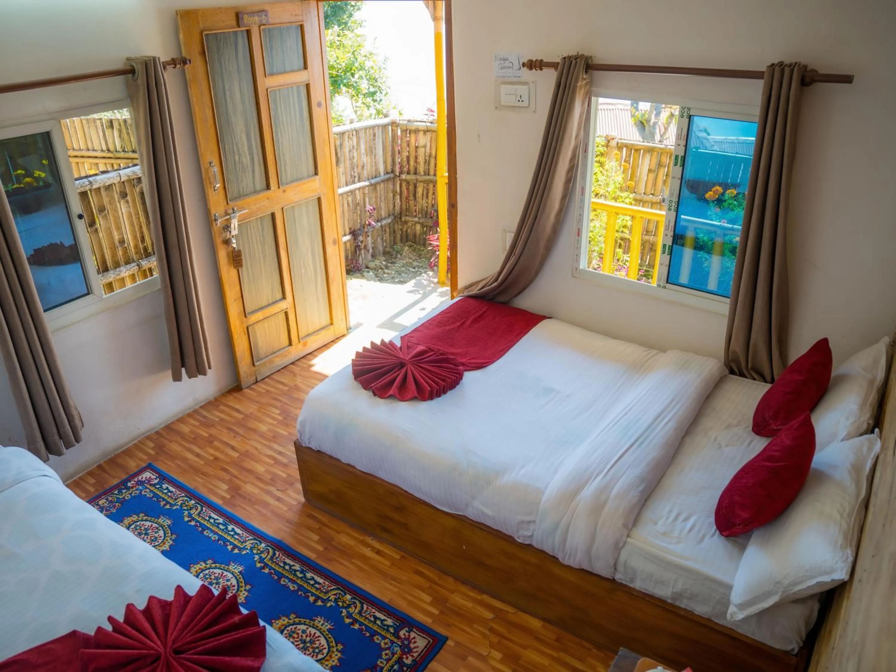 Bed in Naya Gaun Eco Resort