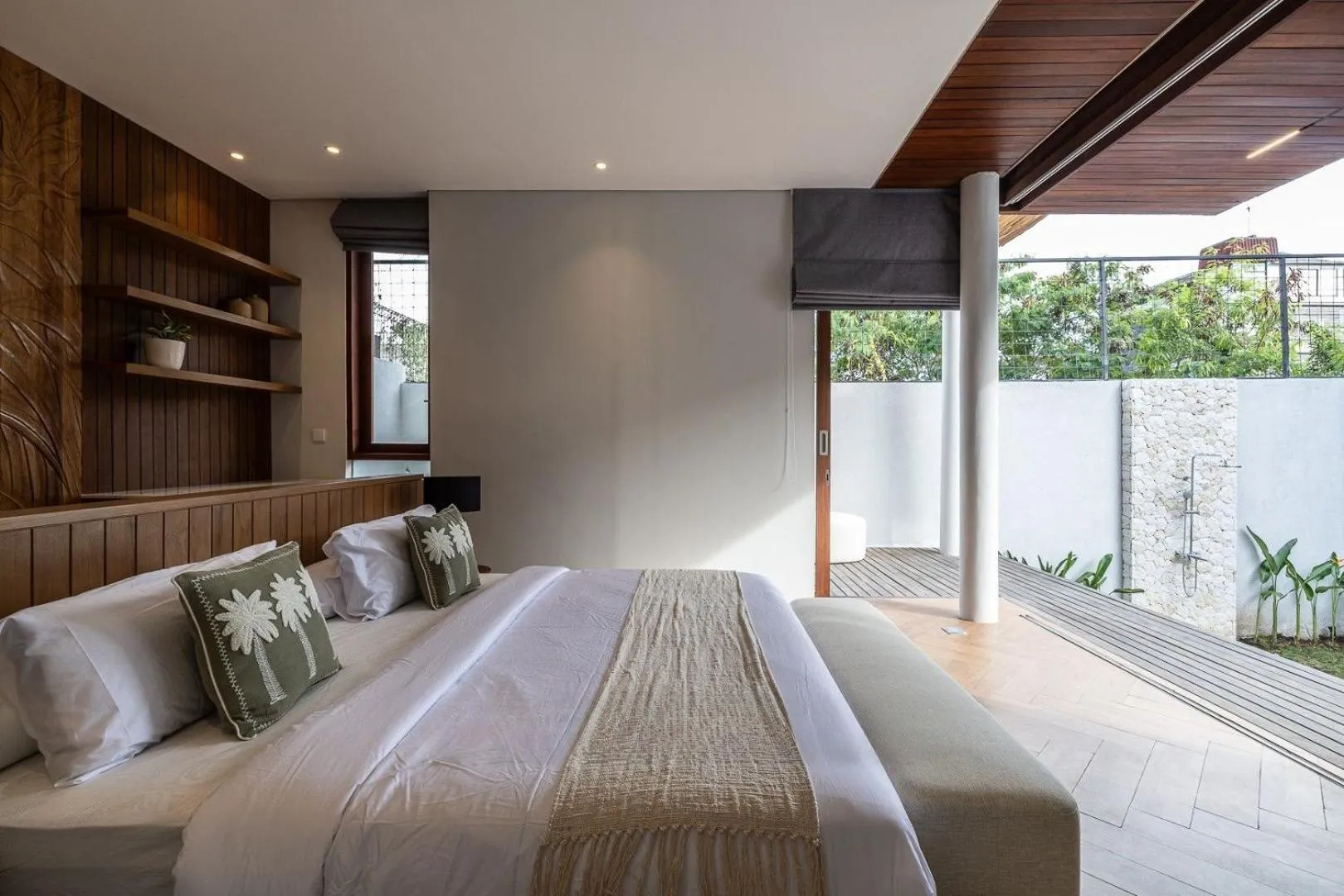 Bed in AMR Echo Beach Villa's Canggu