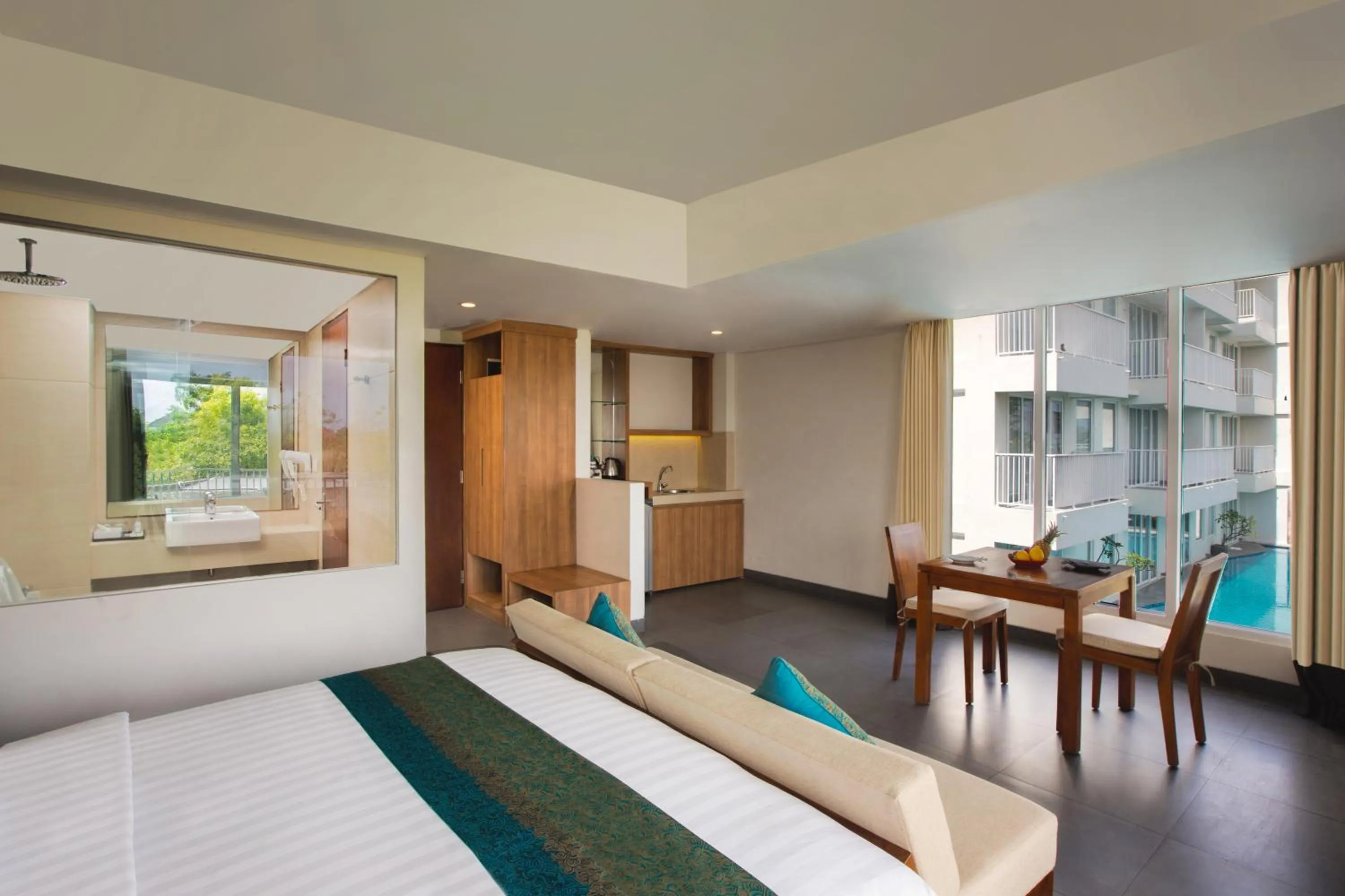 Seating area, Bed in Paragon Hotel Seminyak