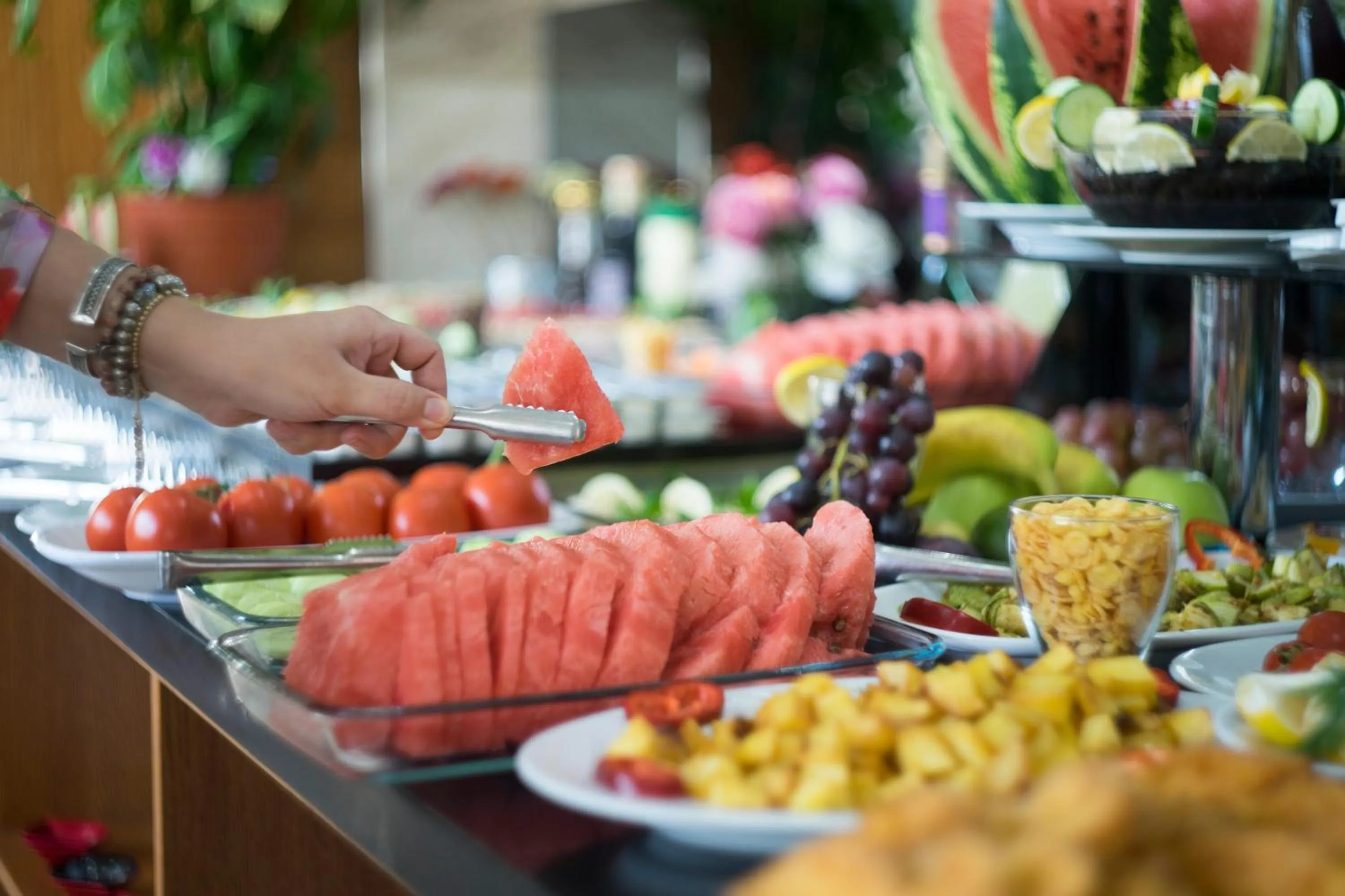 Buffet breakfast in Parmada Hotel