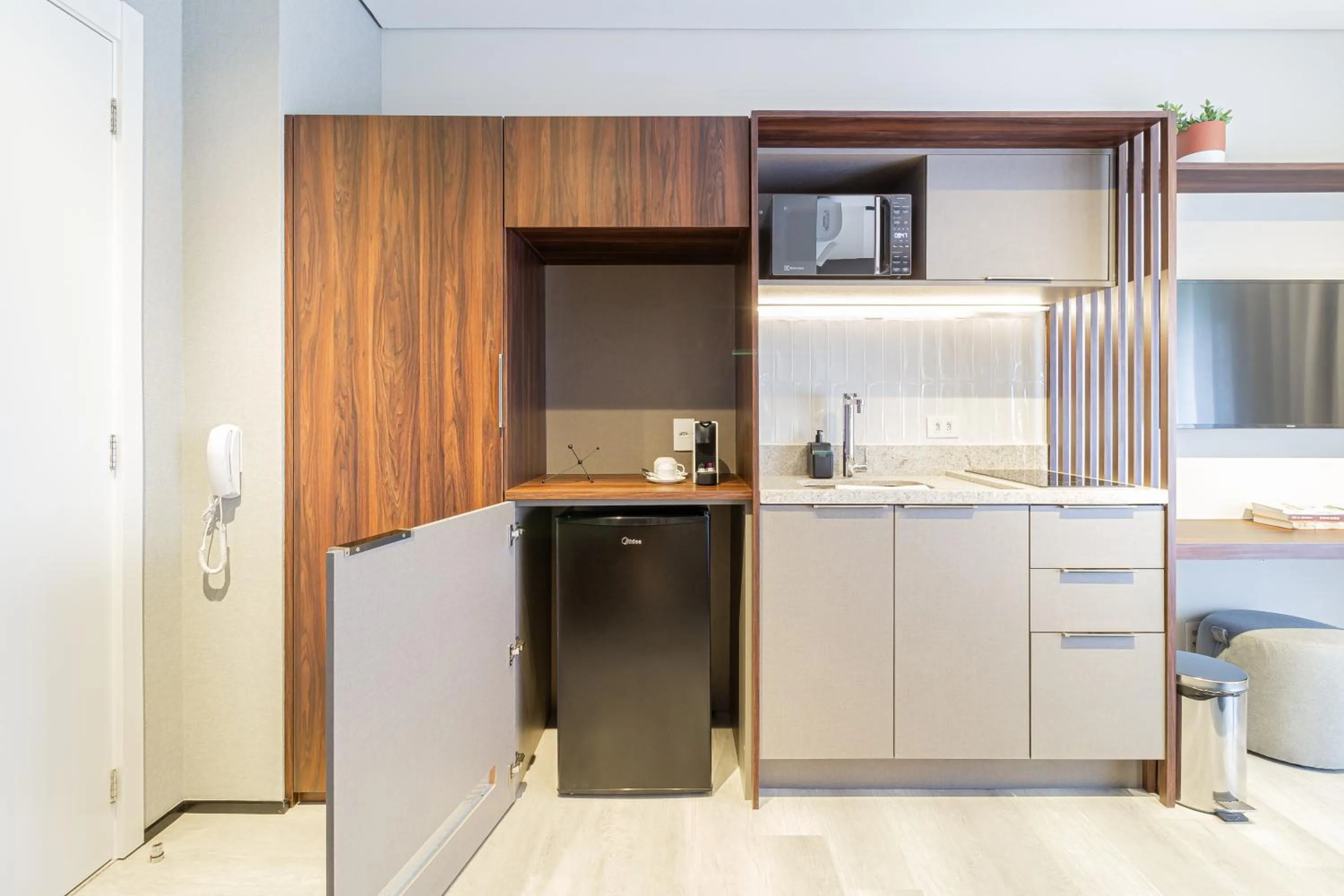 Kitchen or kitchenette in Iconyc Charlie Ibirapuera Hotel