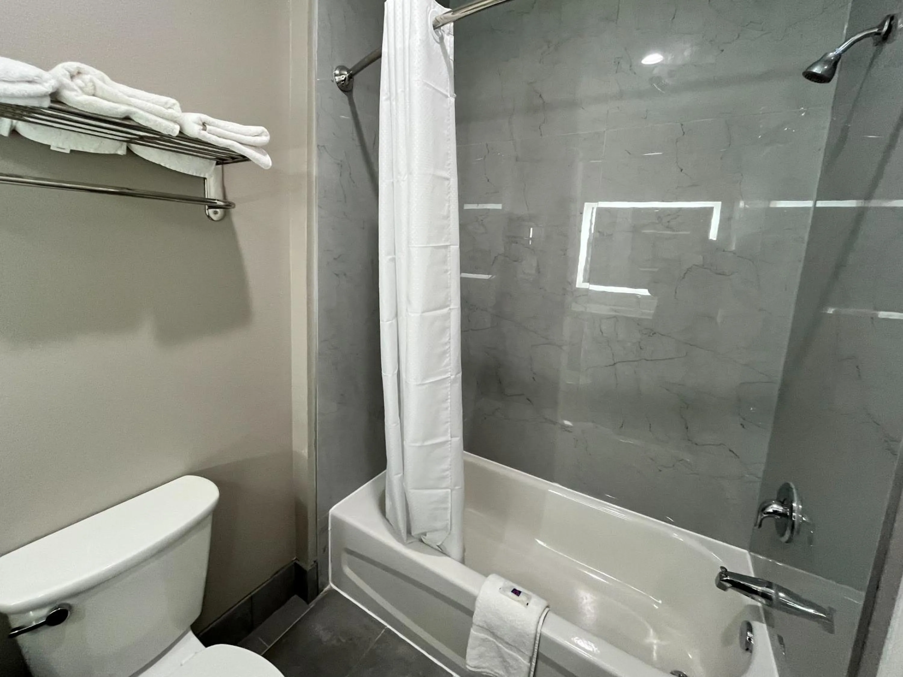 Bathroom in Studio 6 Katy, TX Energy Corridor