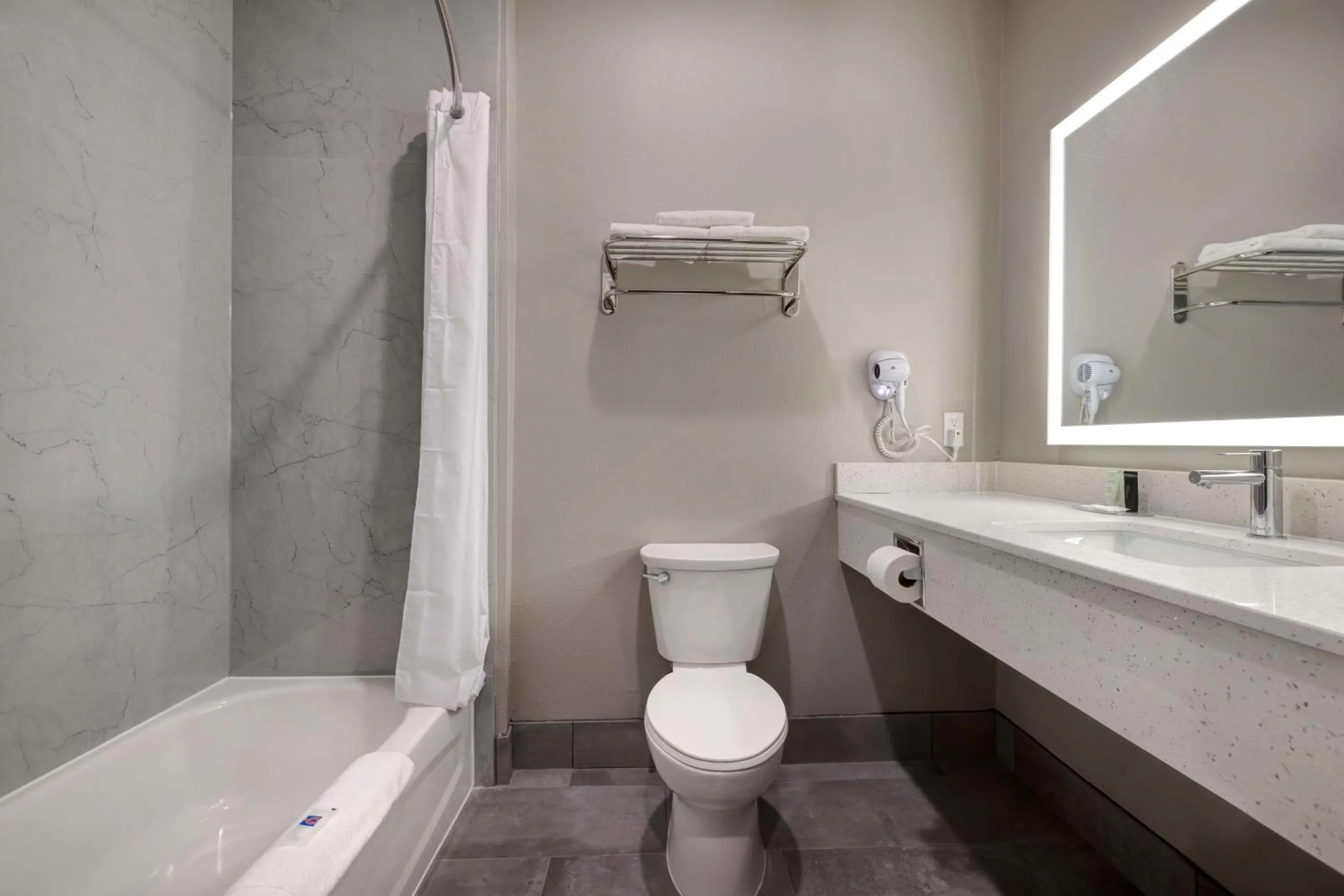 Bathroom in Studio 6 Katy, TX Energy Corridor