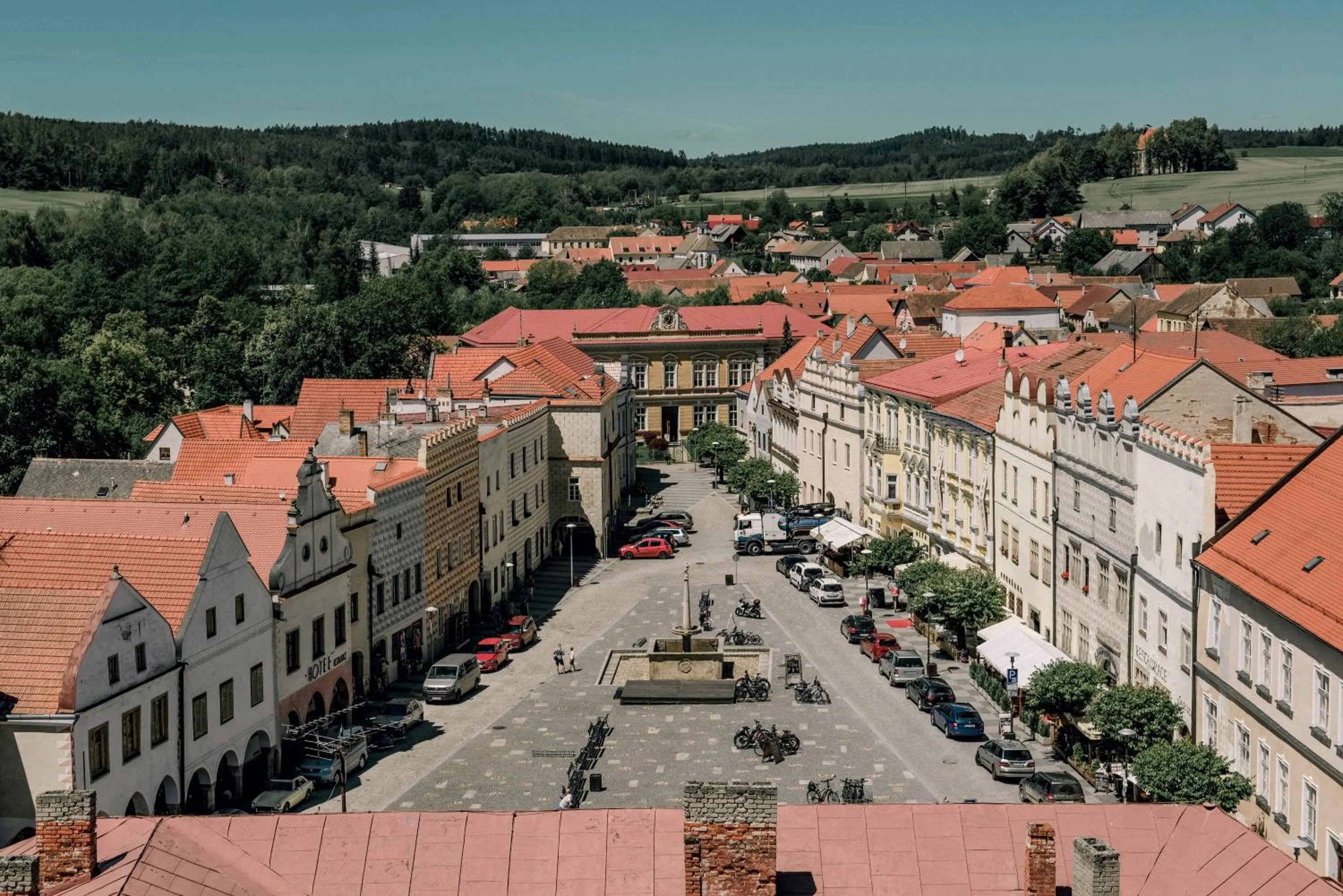 Bird's eye view in Hotel Pivoňka