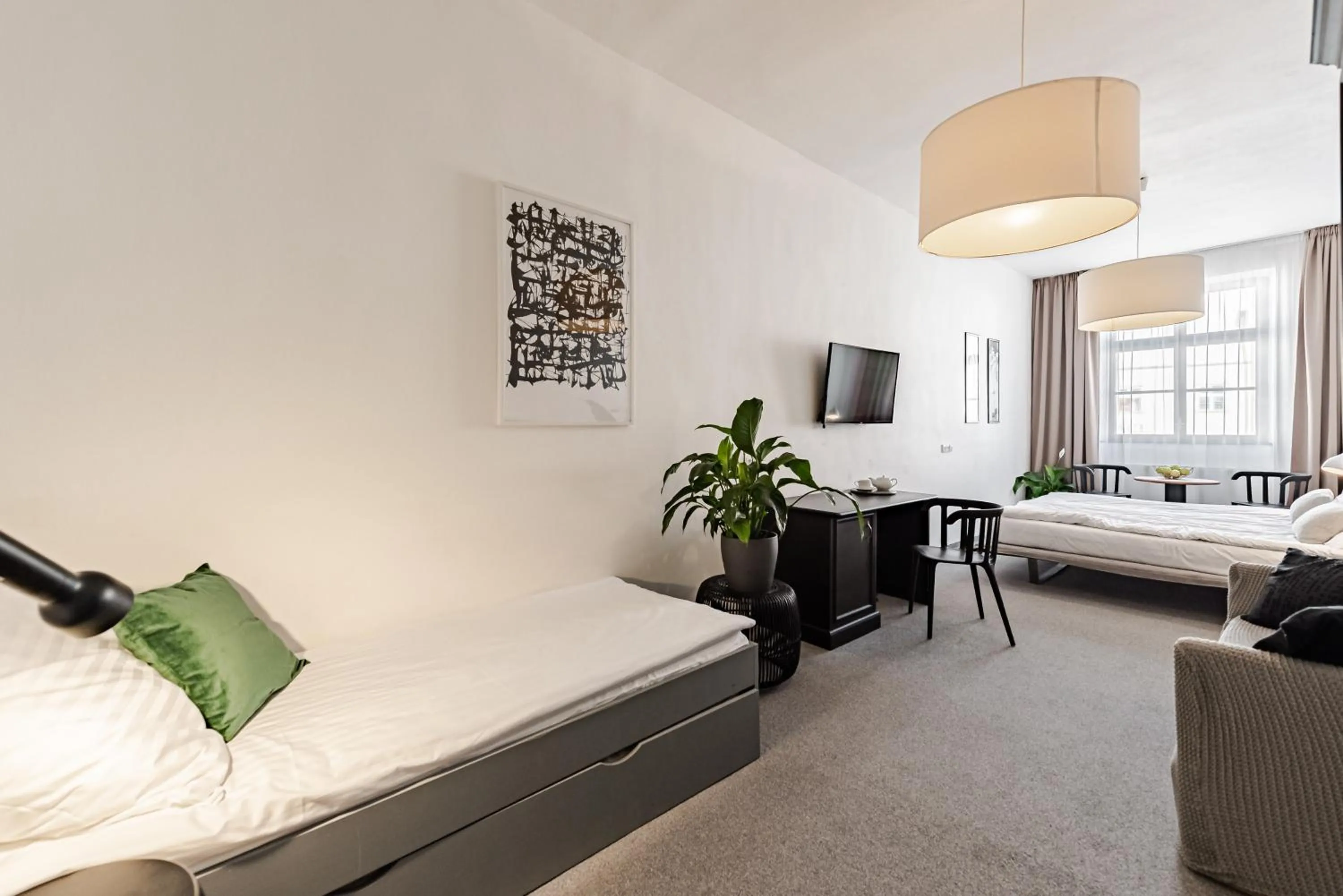 Bed in Hotel Pivoňka