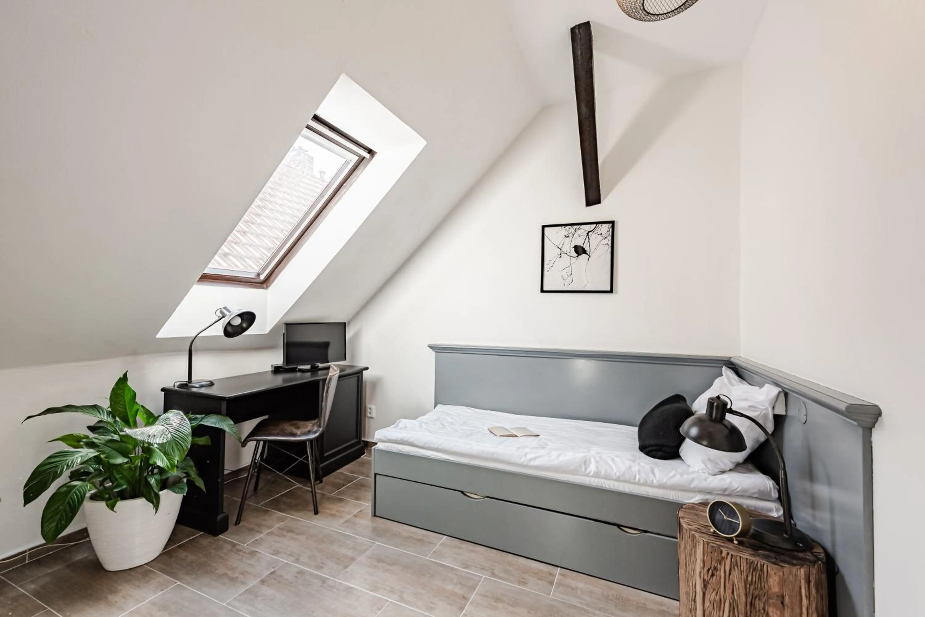 Bed in Hotel Pivoňka