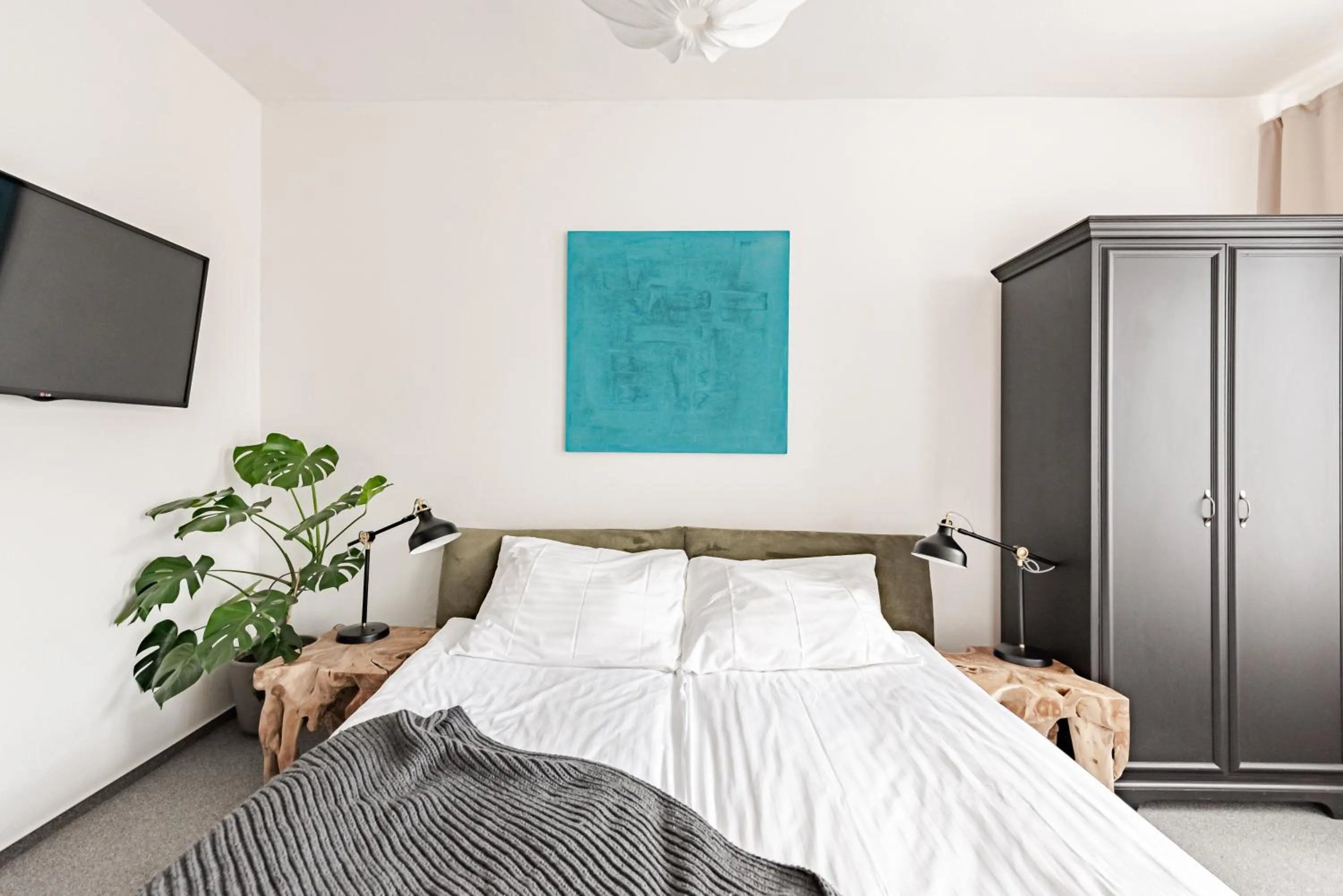 Bed in Hotel Pivoňka