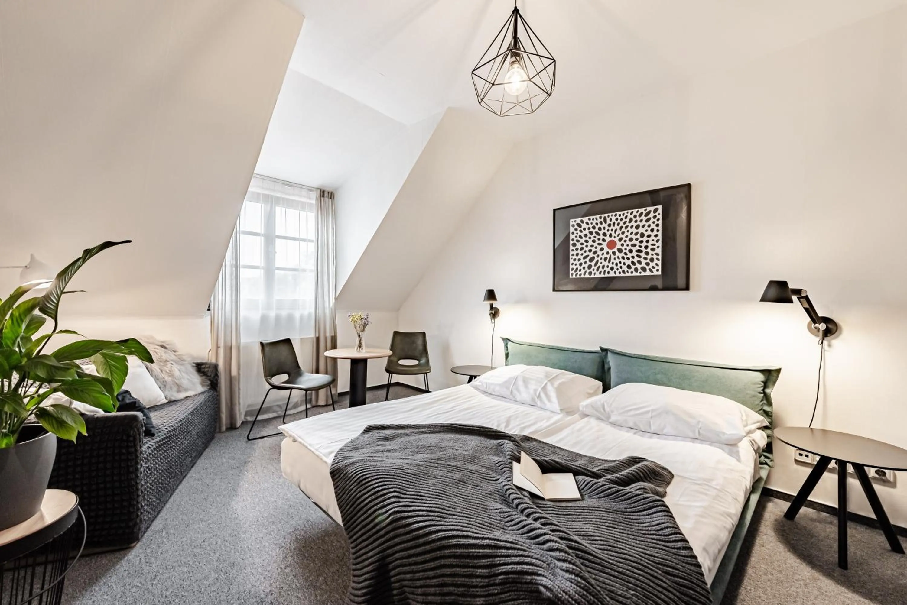 Bed in Hotel Pivoňka