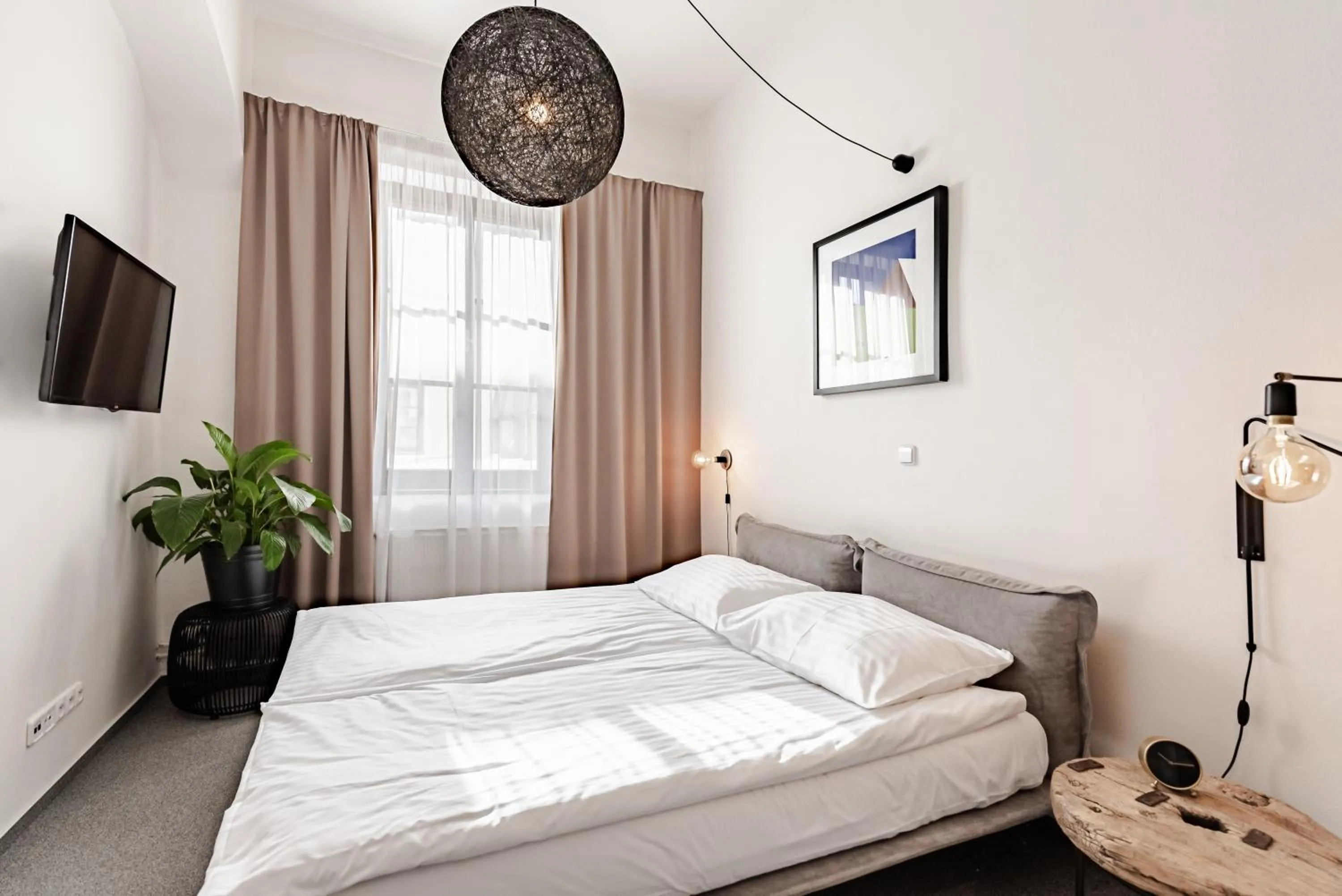 Bedroom, Bed in Hotel Pivoňka