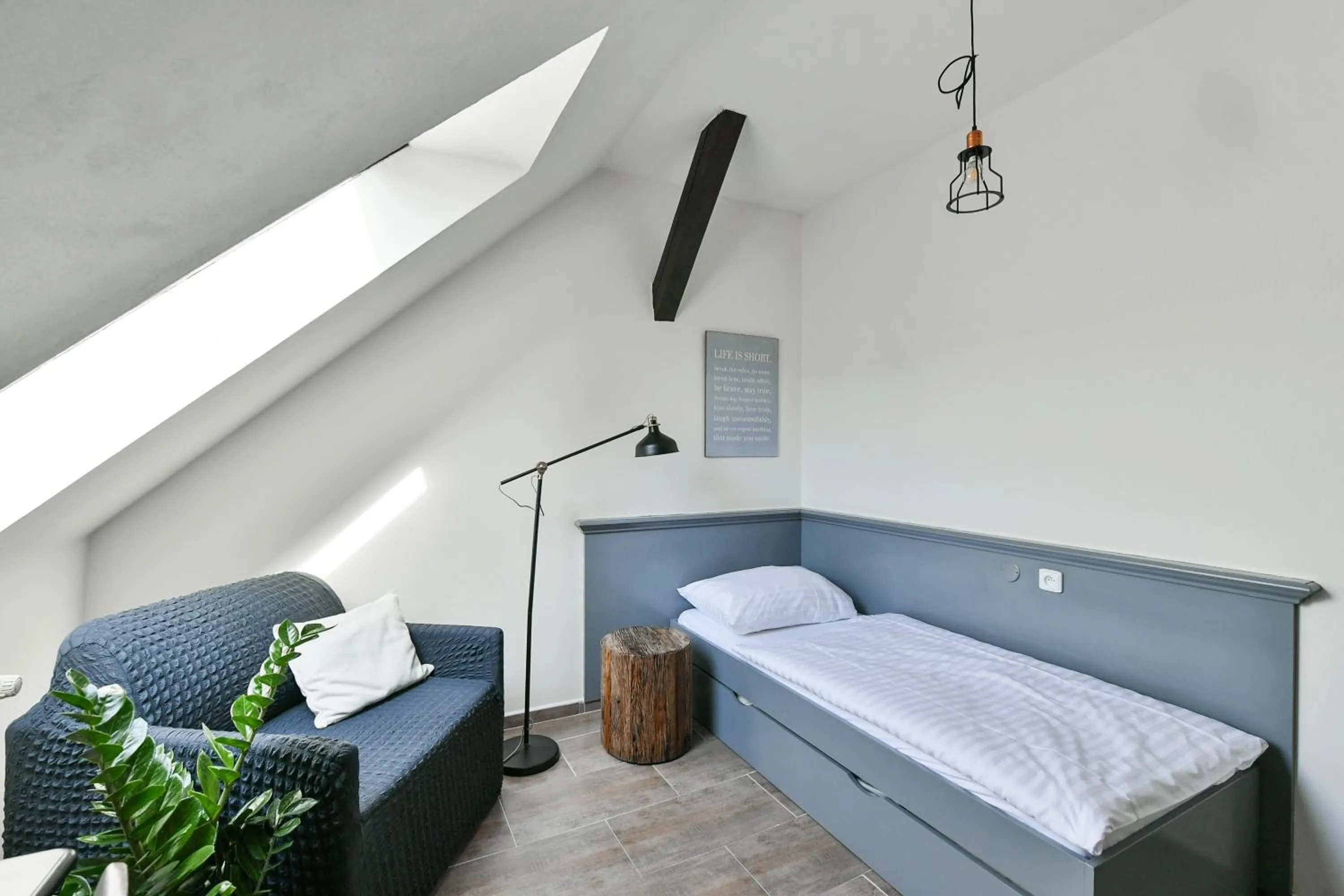 Bed in Hotel Pivoňka