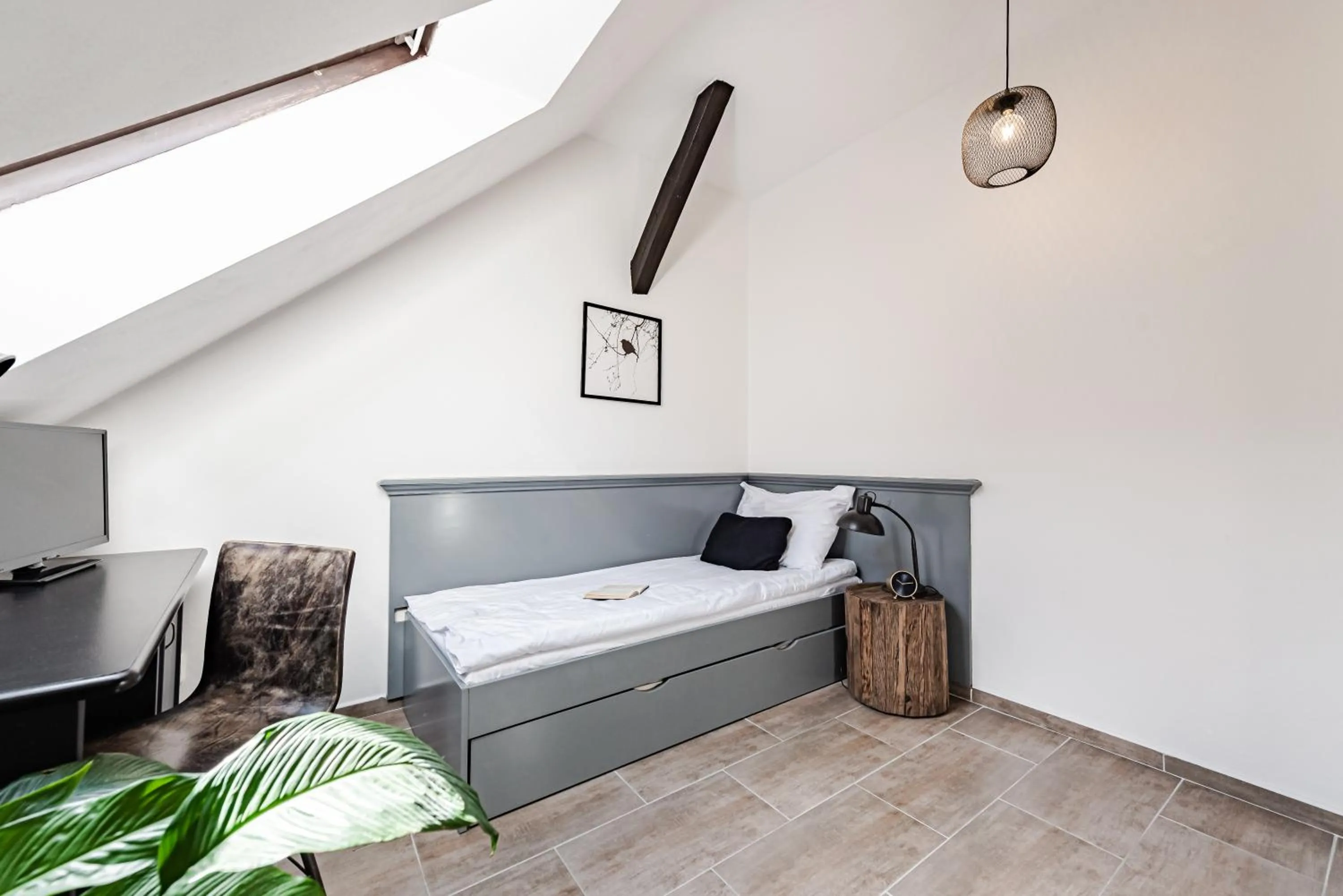 Bed in Hotel Pivoňka