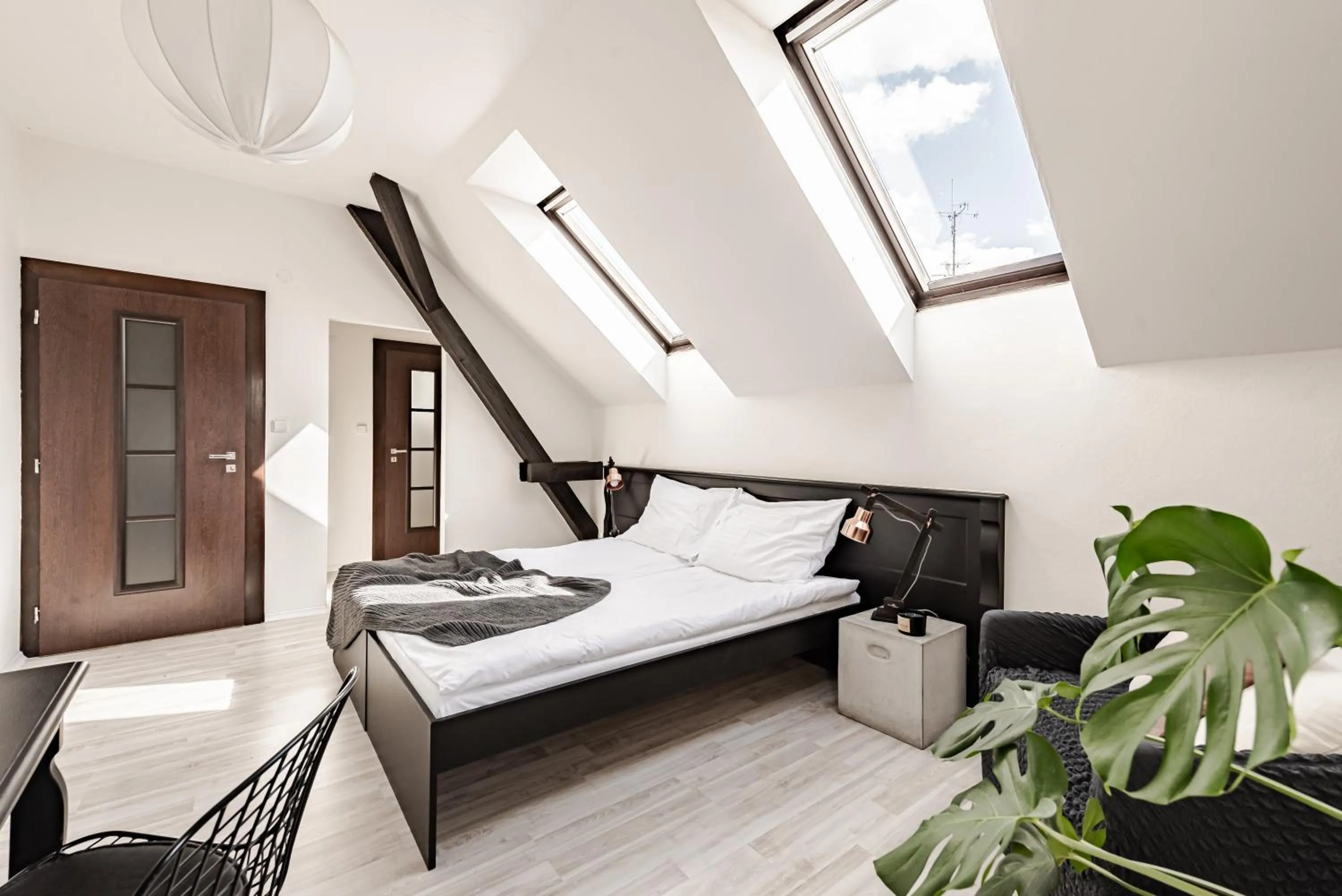 Bed in Hotel Pivoňka