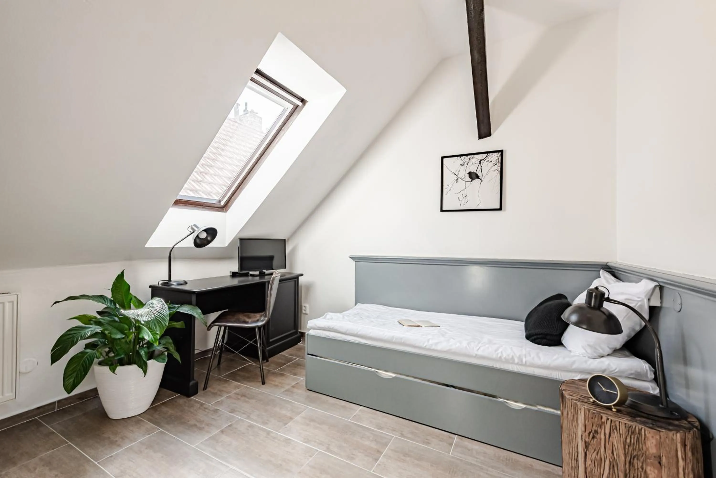 Bed in Hotel Pivoňka