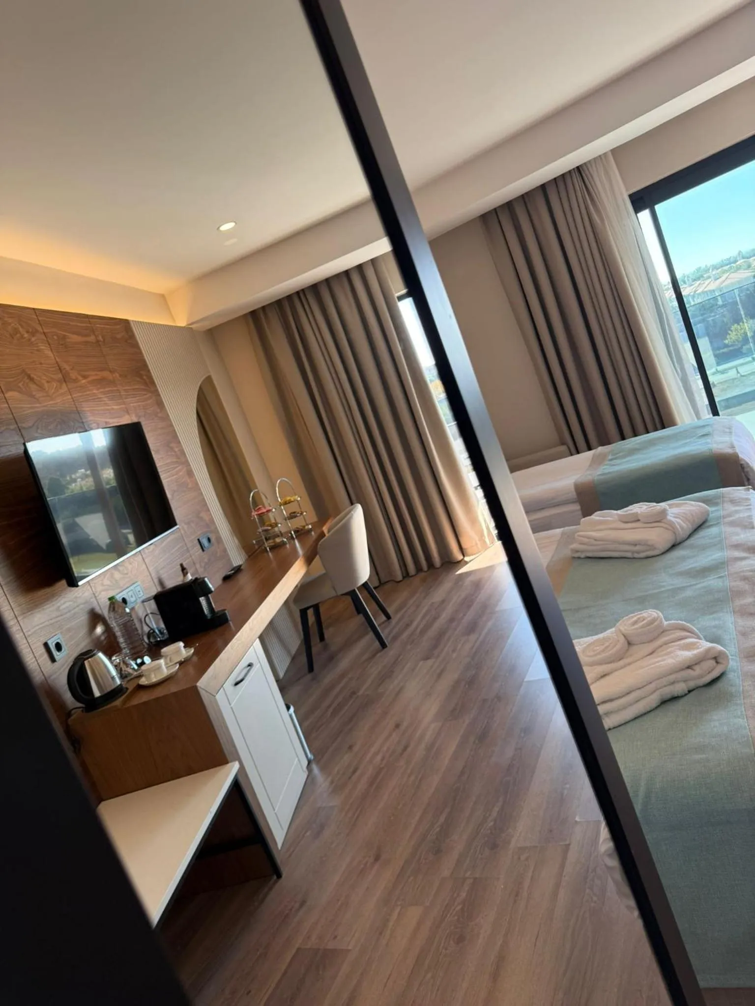 Bed in Side Moon Palace Hotel