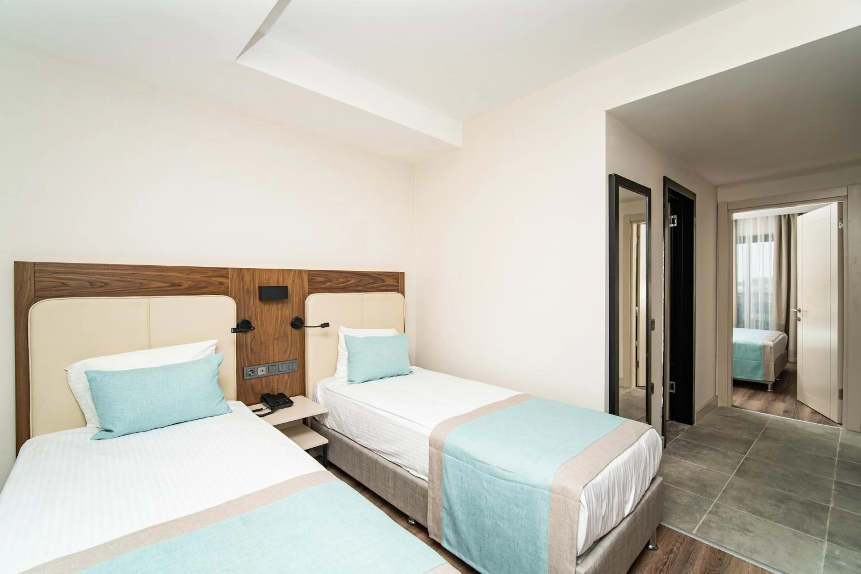 Bed in Side Moon Palace Hotel