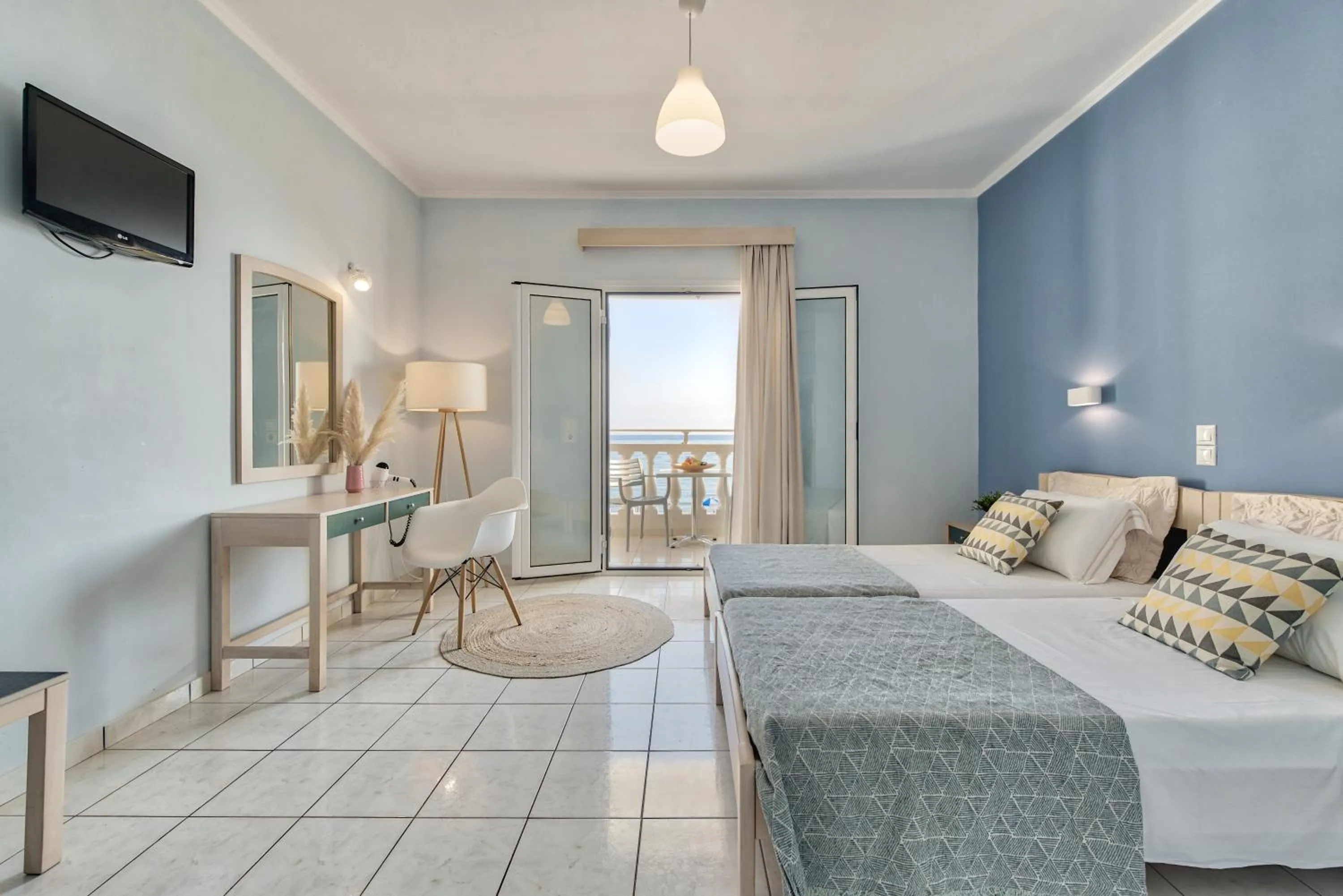 Bed in Maria Mare Apart-hotel