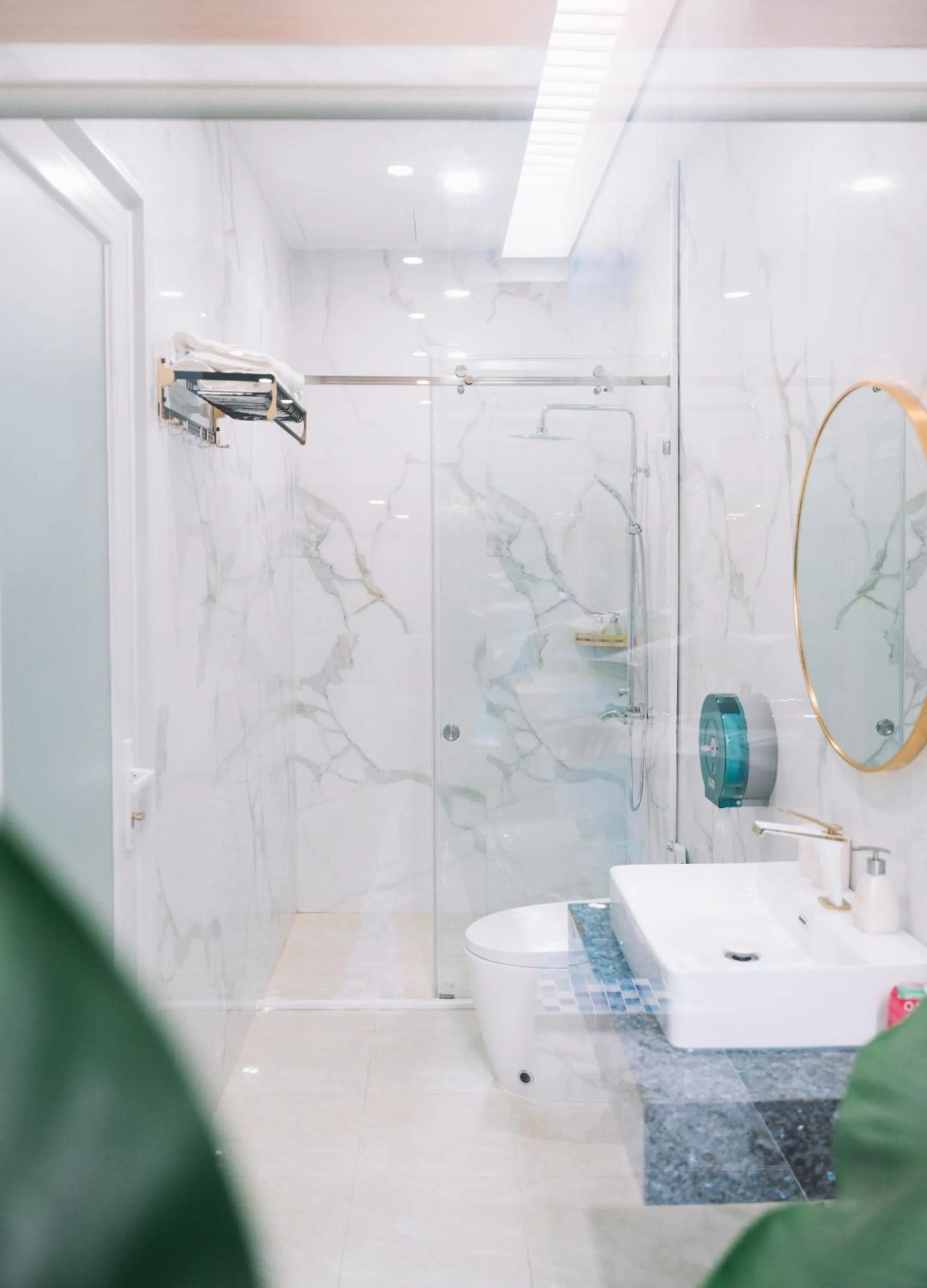 Shower in Quy Tai Premium Hotel