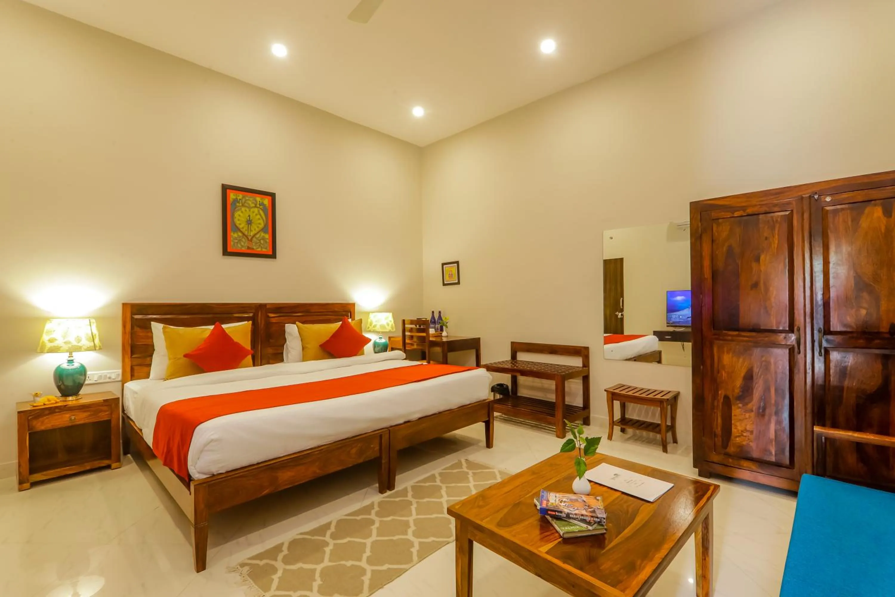 Bed in Ananyamaya nature lodge