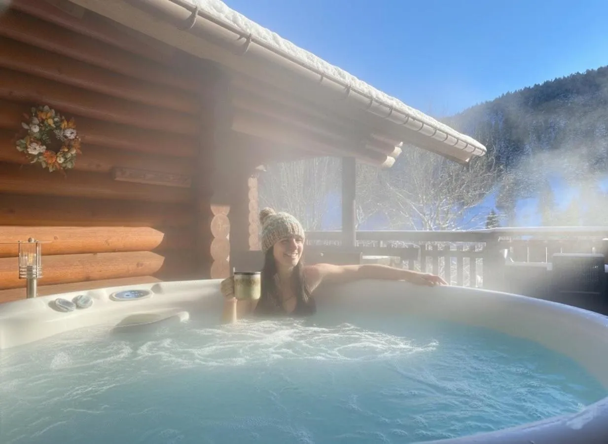 Off site in LE GRAND CERF Chalet en rondins avec SPA Jacuzzi