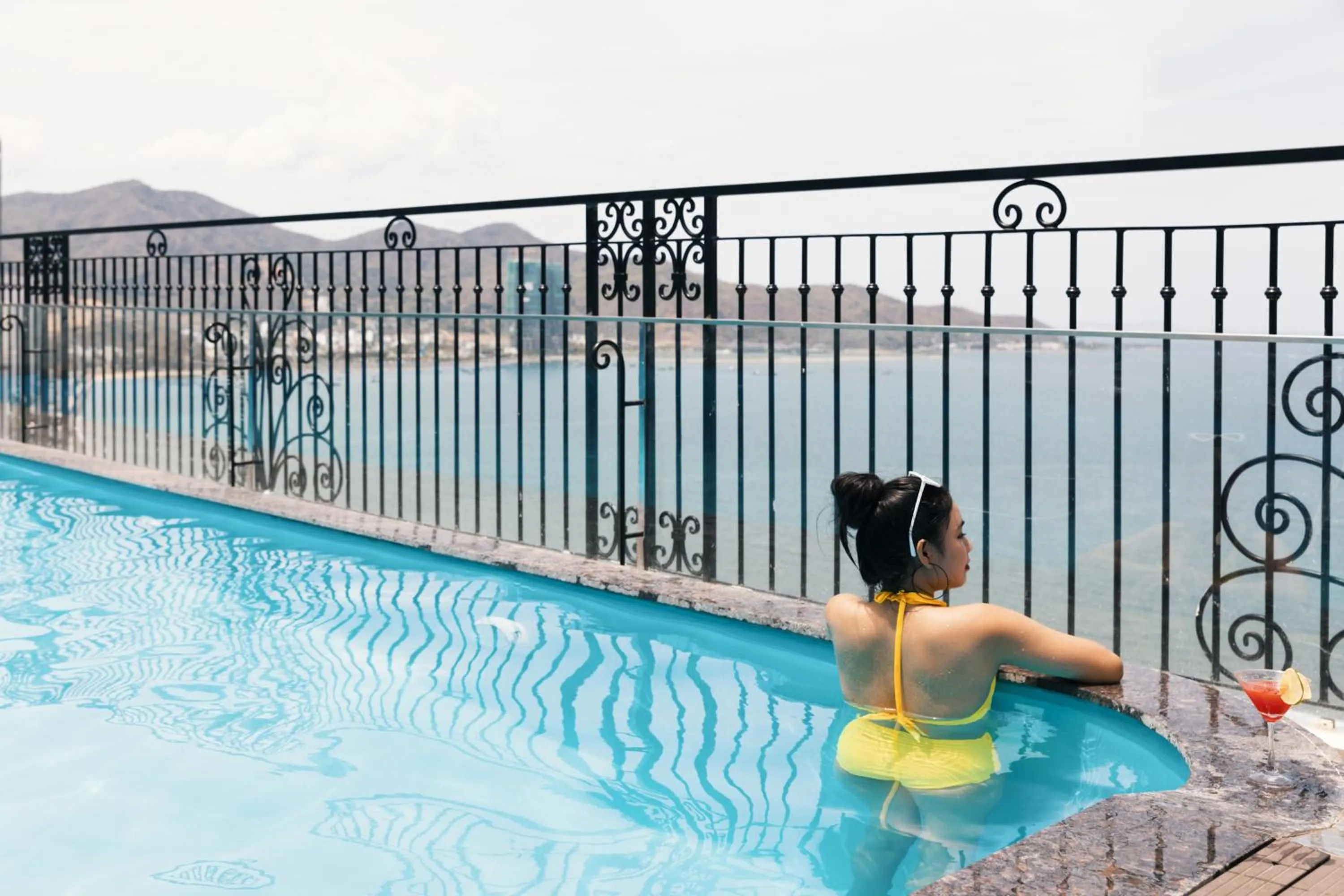 Pool view in Daphovina Hotel