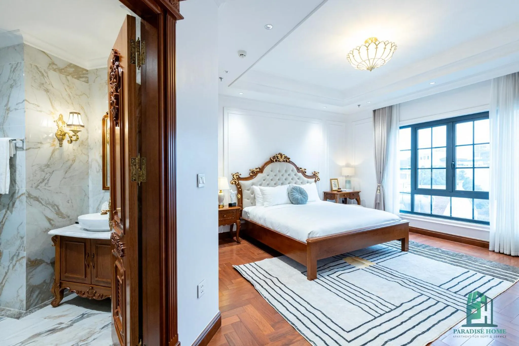 Bed in Luxe Paradise Suite Hotel Trich Sai