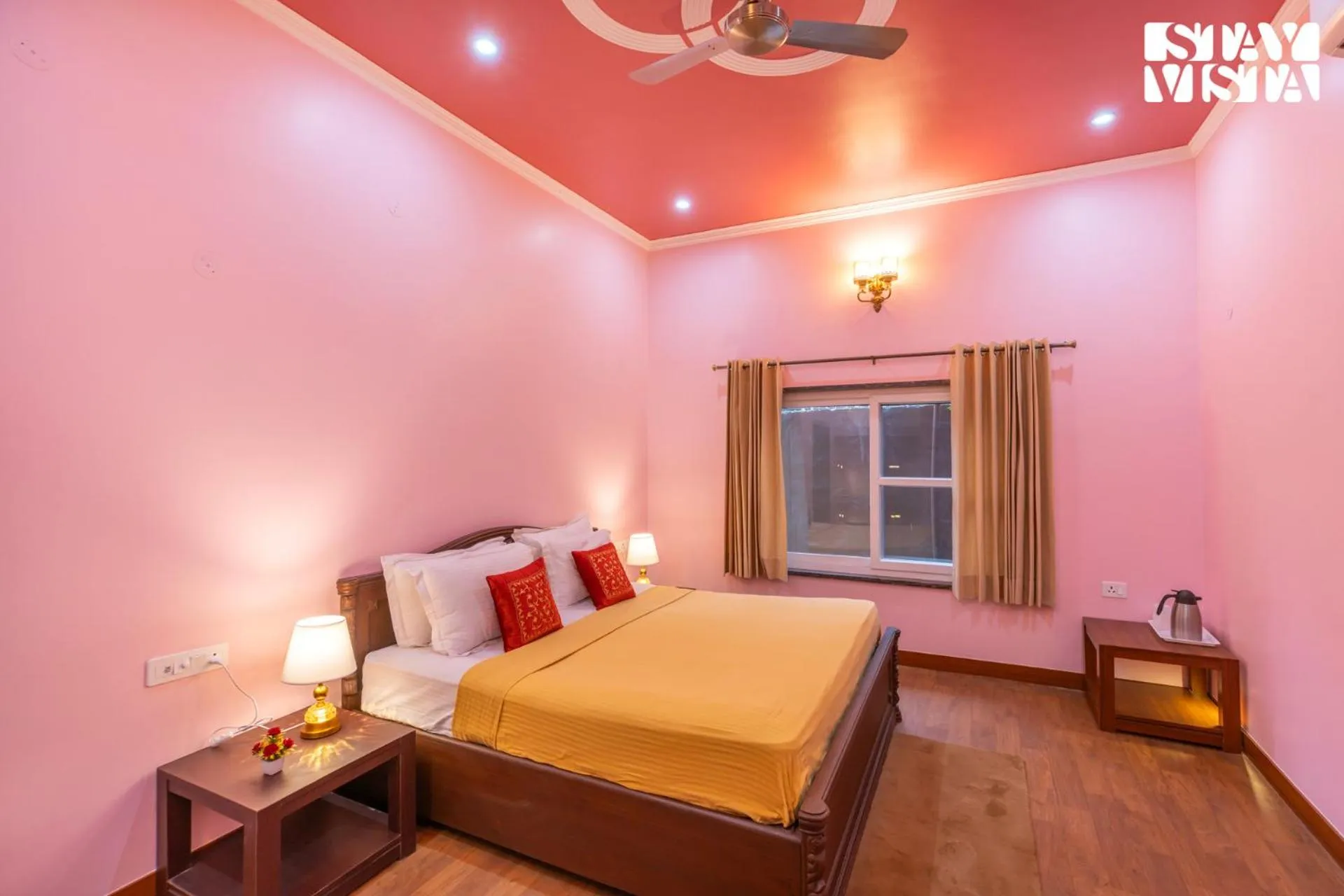 Bedroom, Bed in StayVista at Maple Farms with Pool, BBQ & Bonfire