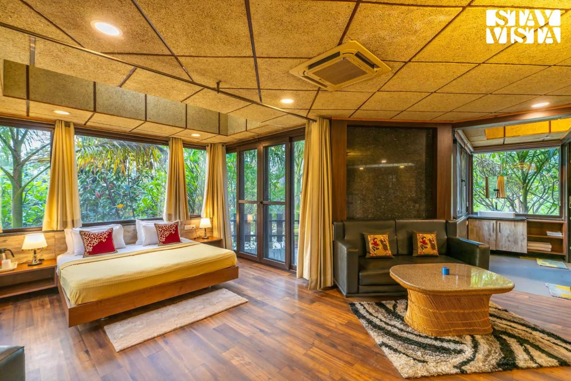 Bedroom, Bed in StayVista at Maple Farms with Pool, BBQ & Bonfire