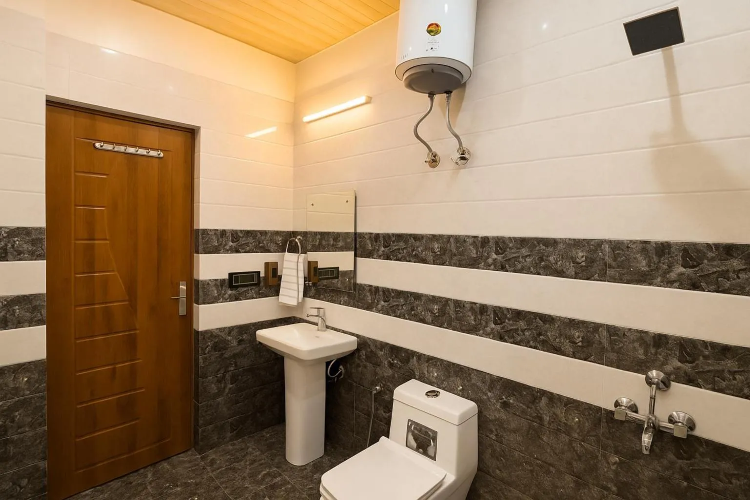 Toilet in Hotel Shiva Lake - Near Mussoorie Lake